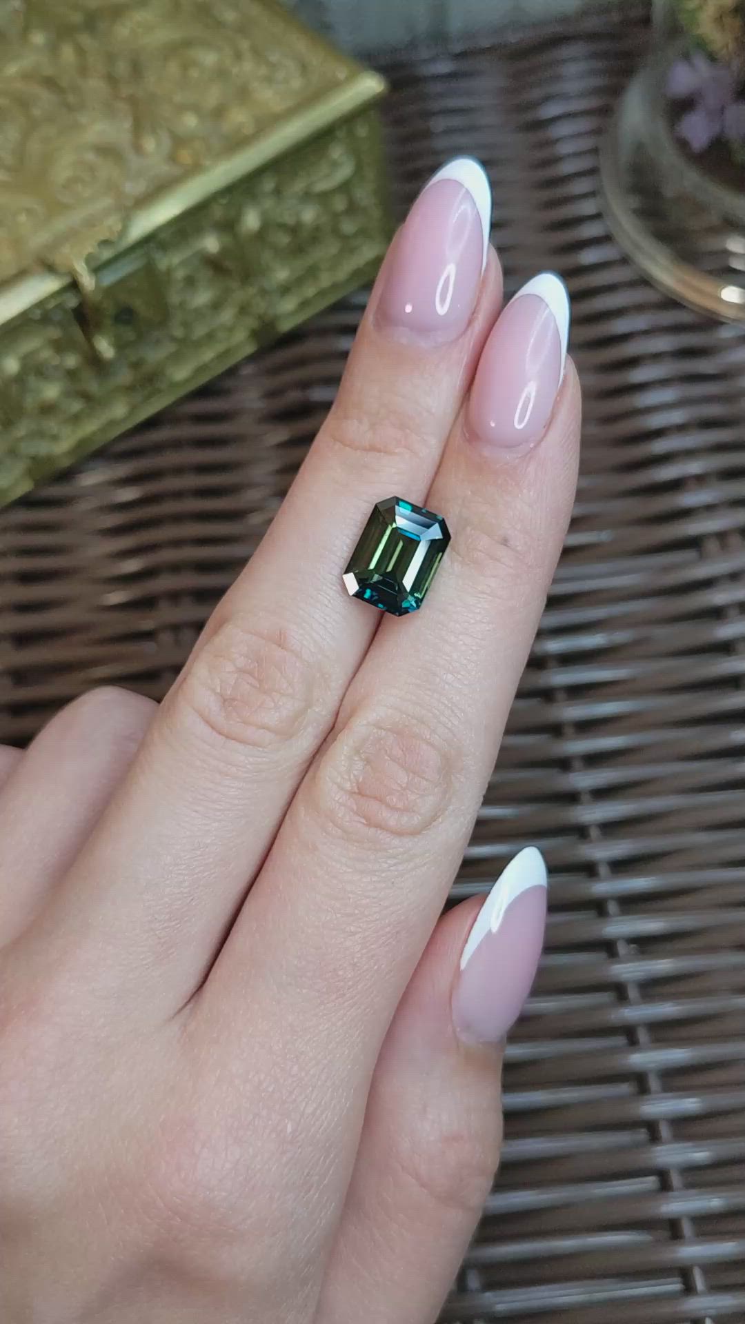 7.01 Ct. Green Sapphire from Madagascar Size Video