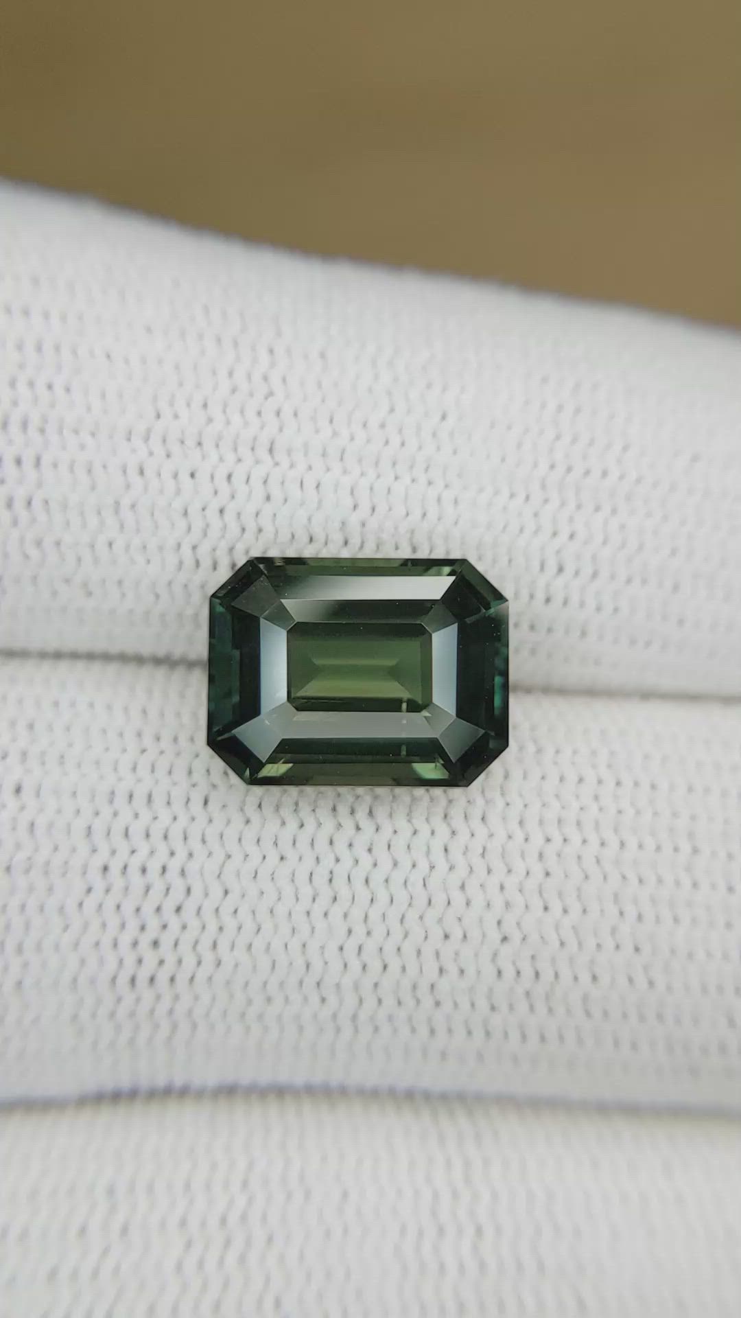 7.01 Ct. Green Sapphire from Madagascar Size Video