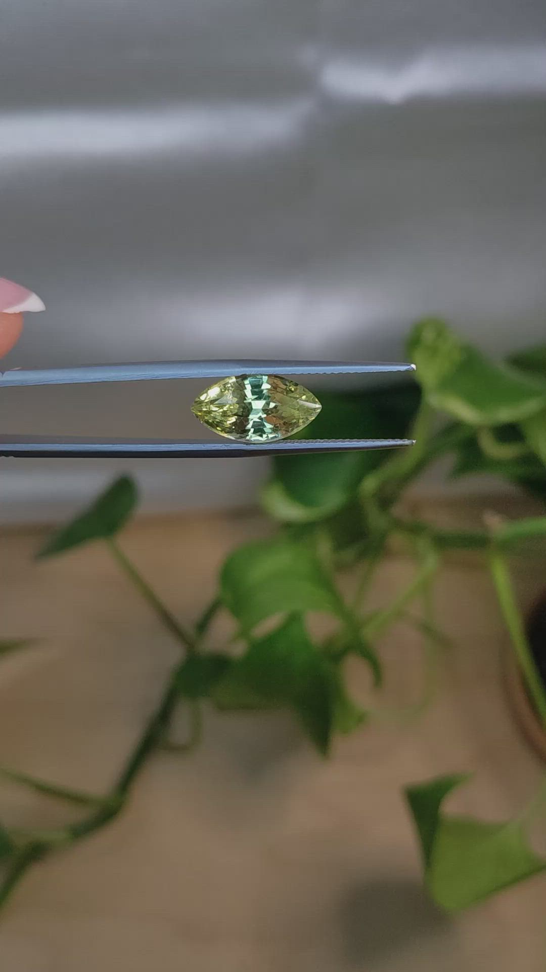 5.40 Ct. Yellowish Green Sapphire from Ceylon (Sri Lanka) Size Video