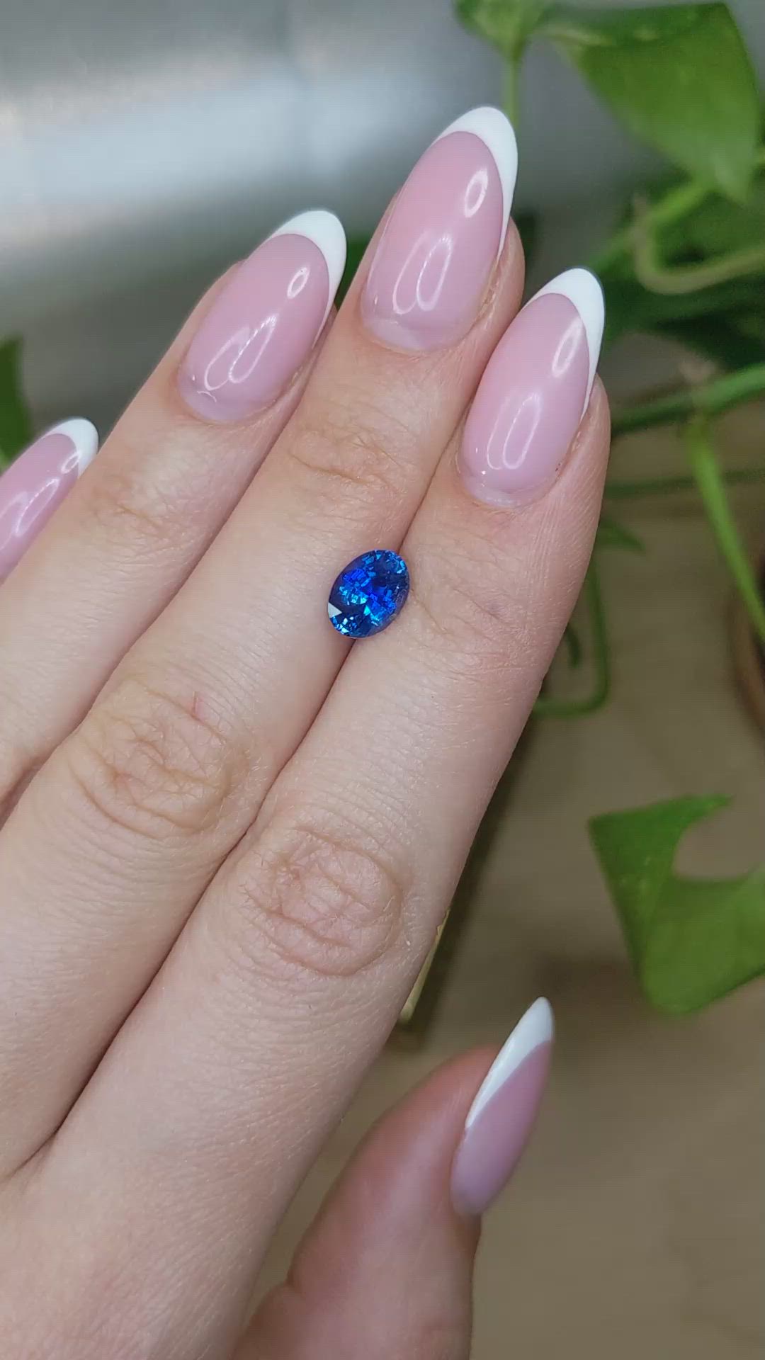 1.67 Ct. Blue Sapphire from Ceylon (Sri Lanka) Size Video