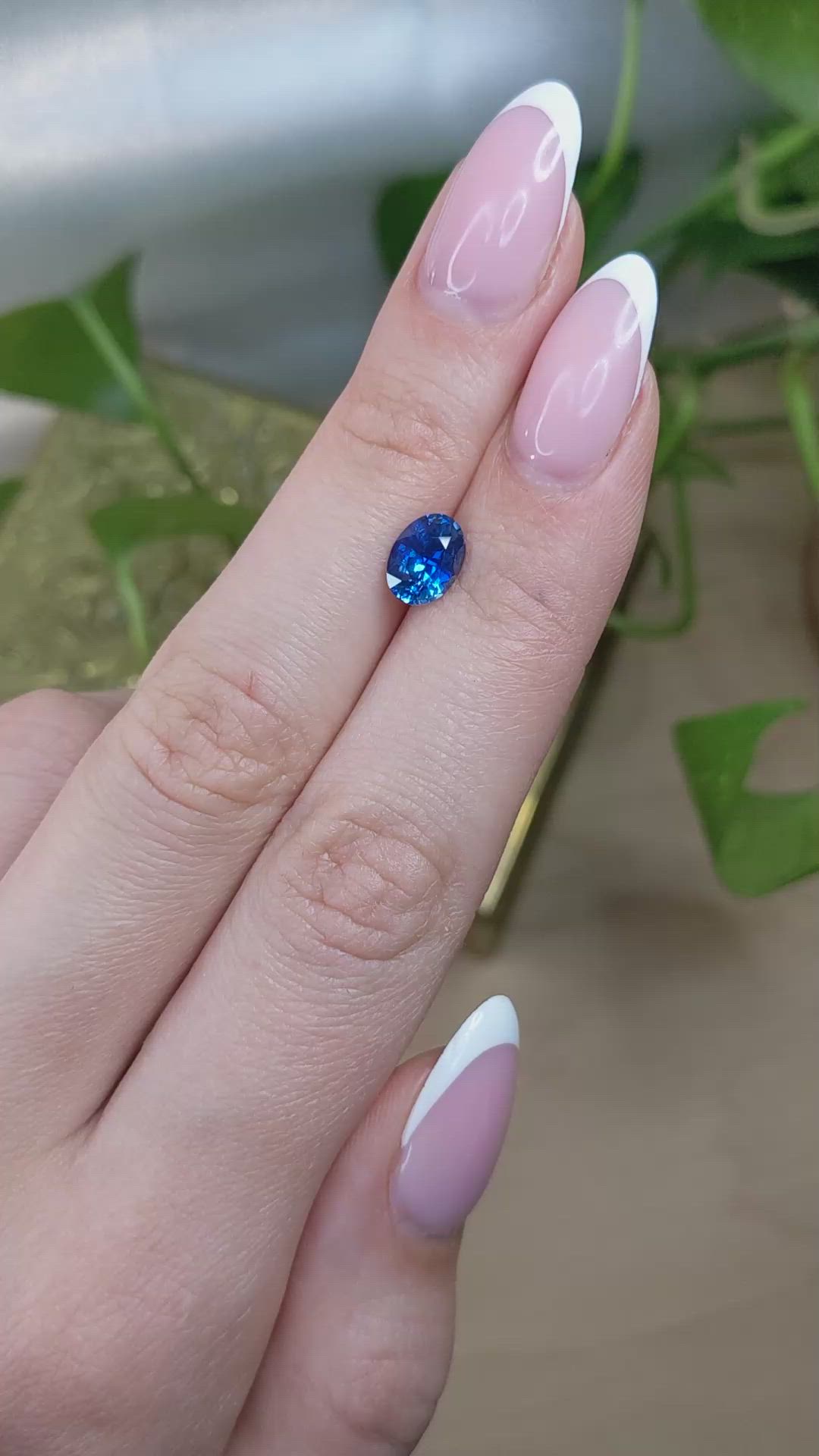1.67 Ct. Blue Sapphire from Ceylon (Sri Lanka) Size Video