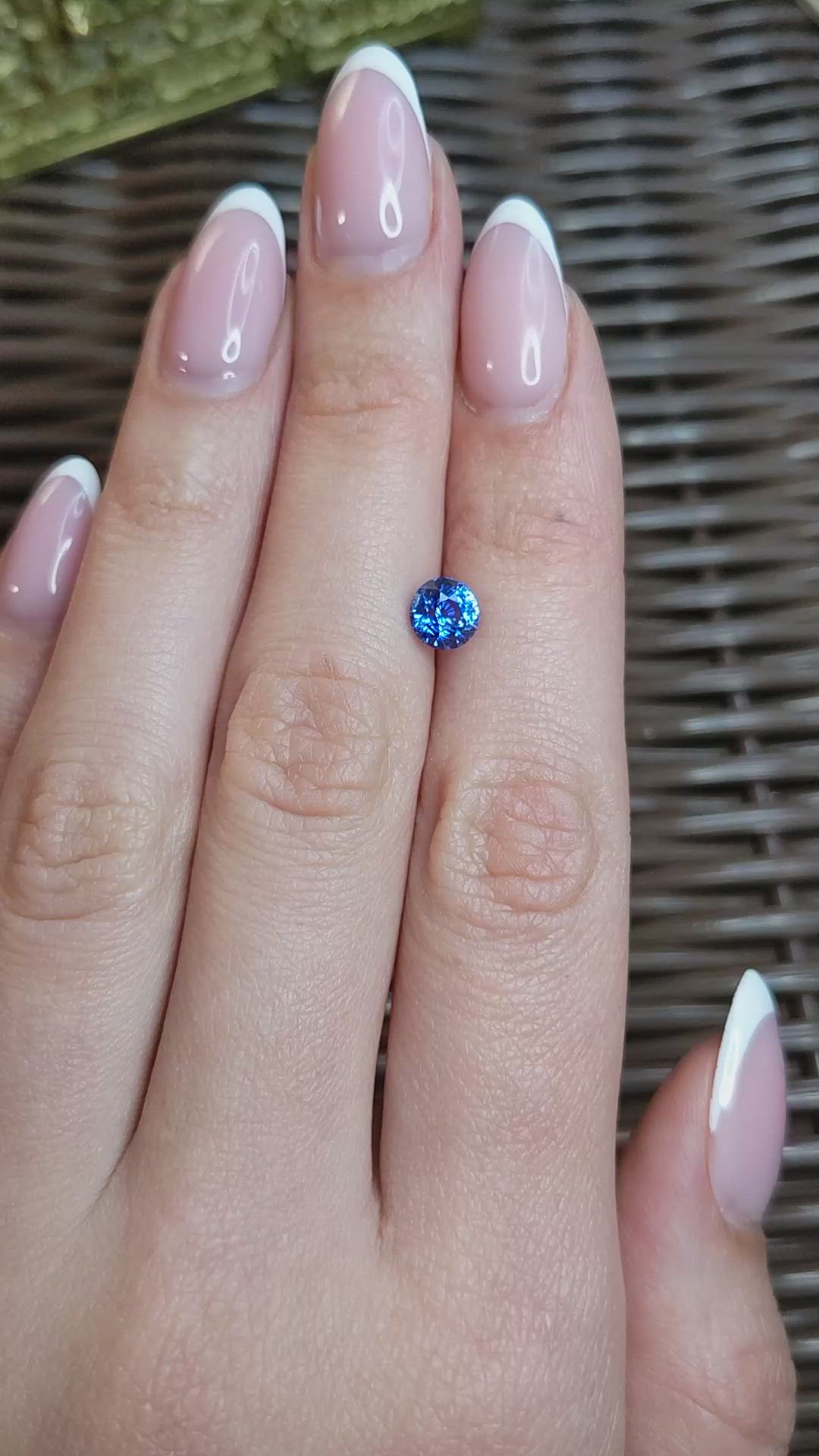 1.54 Ct. Blue Sapphire from Ceylon (Sri Lanka) Size Video