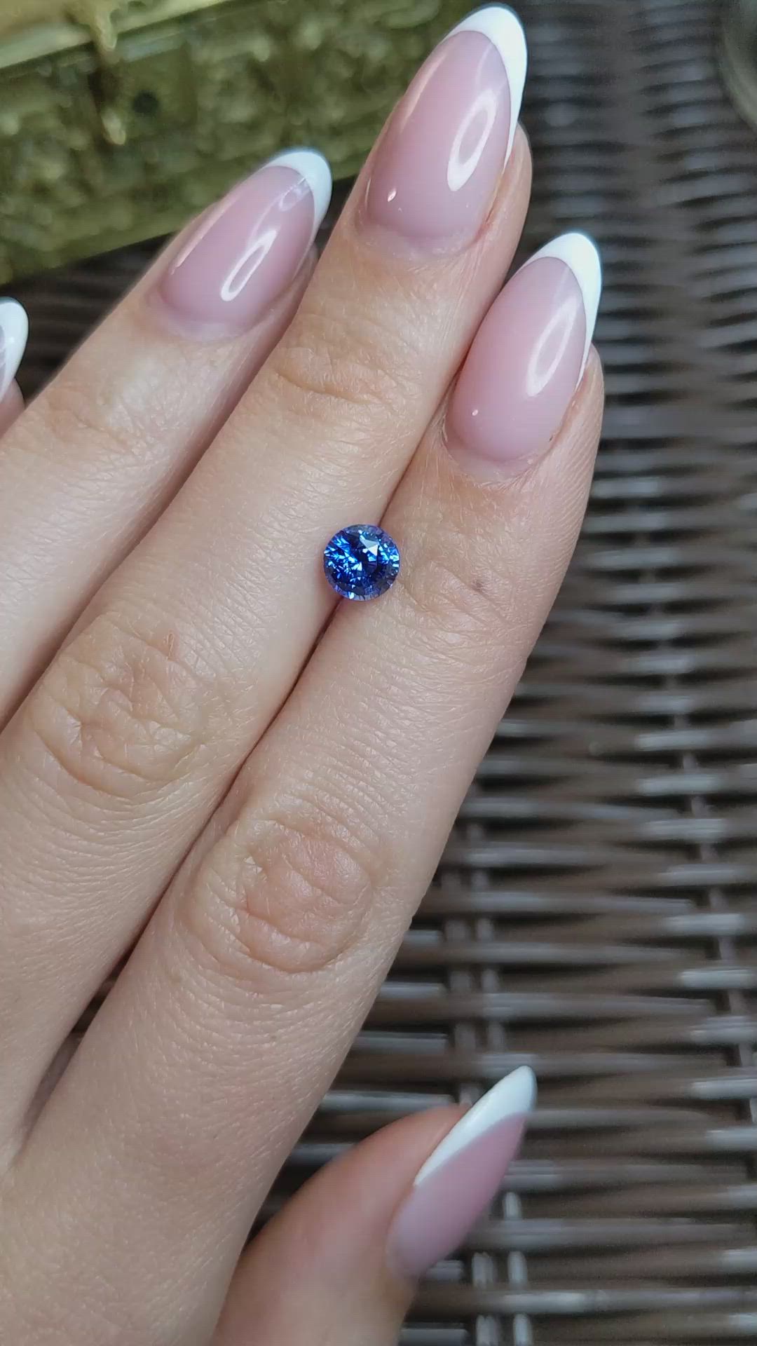 1.54 Ct. Blue Sapphire from Ceylon (Sri Lanka) Size Video