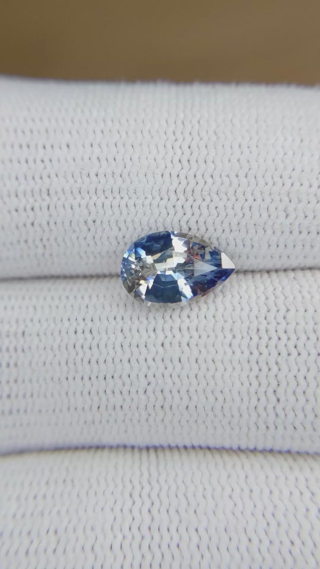2.22 Ct. Bi Color / Parti Sapphire from Ceylon (Sri Lanka) Size Video