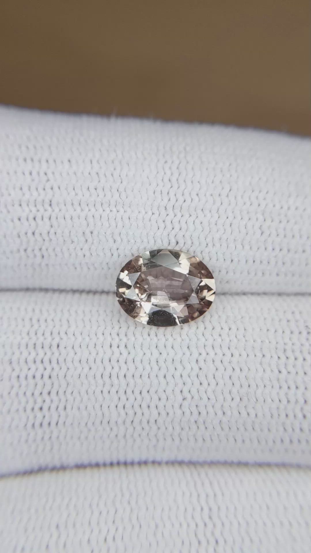2.21 Ct. Brown Sapphire from Madagascar Size Video