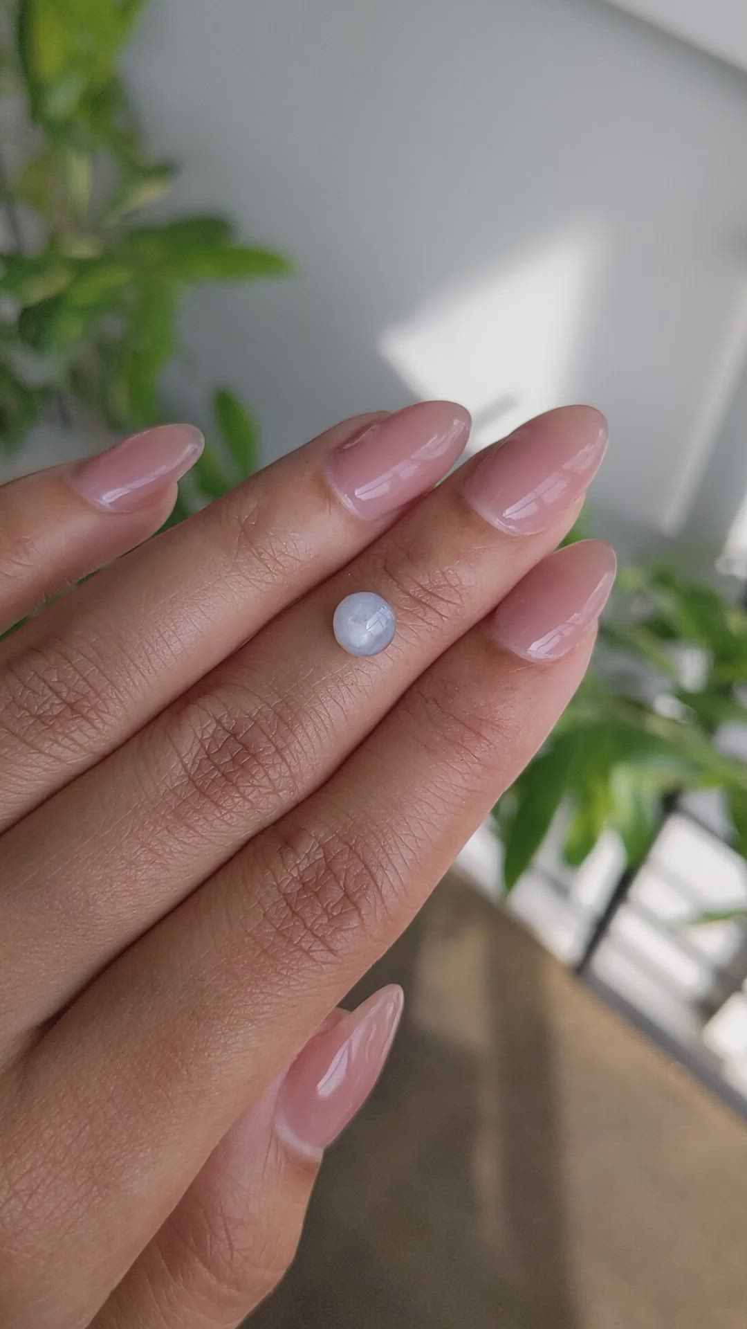1.72 Ct. Bluish Grey Star Sapphire from Ceylon (Sri Lanka) Size Video