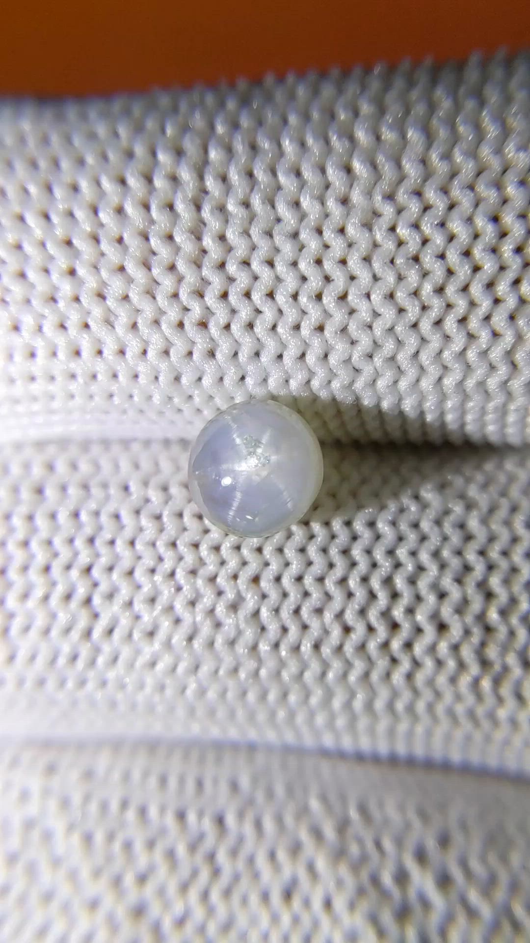 1.72 Ct. Bluish Grey Star Sapphire from Ceylon (Sri Lanka) Size Video