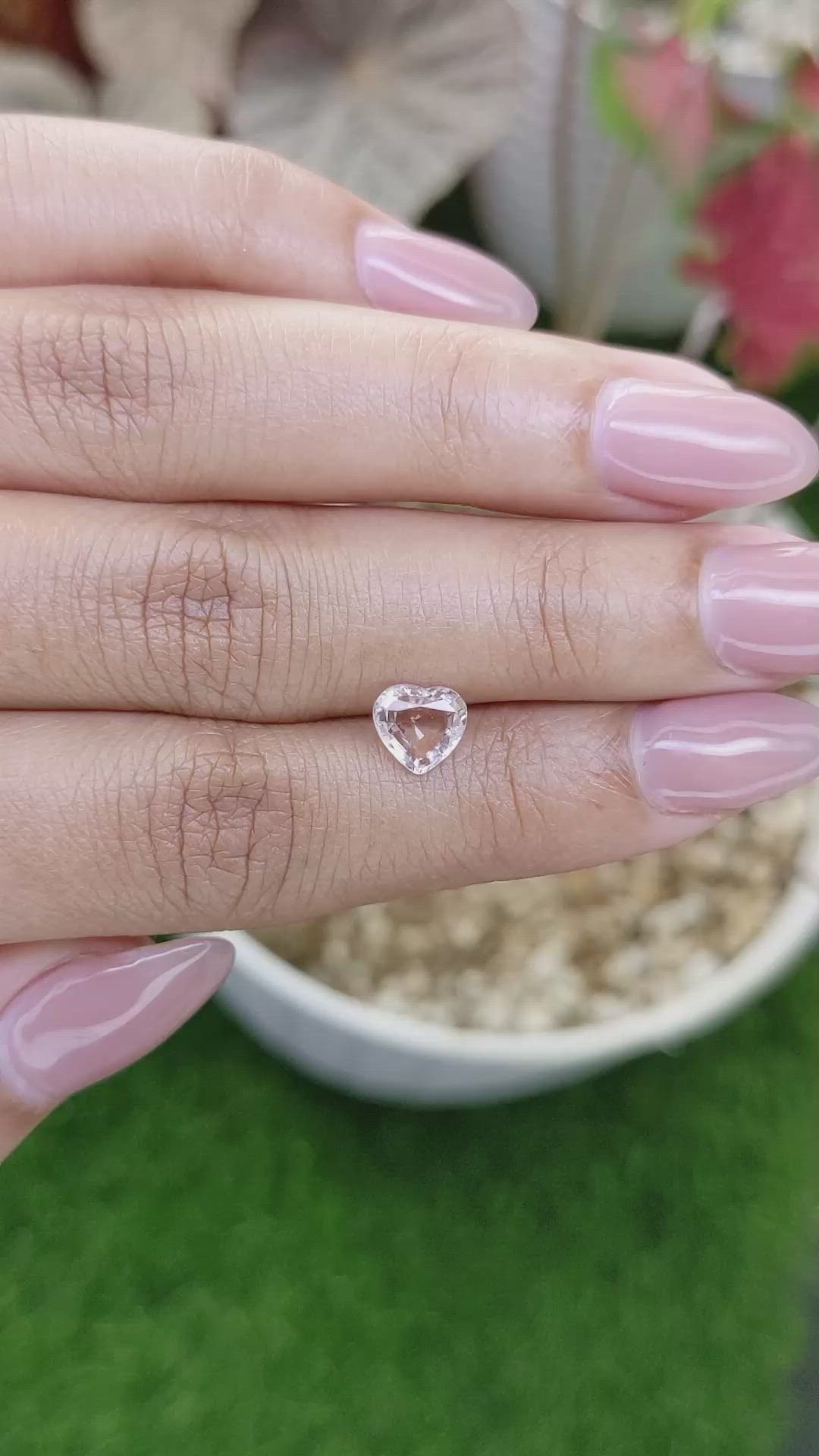 1.10 Ct. Peach Sapphire from Ceylon (Sri Lanka) Size Video