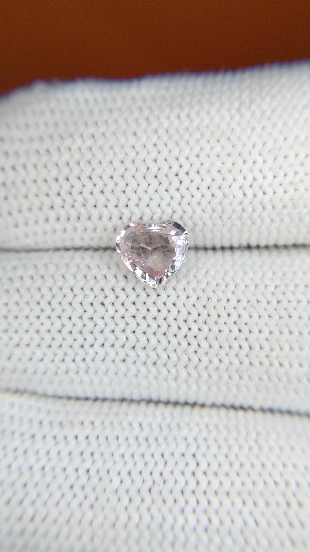 1.10 Ct. Peach Sapphire from Ceylon (Sri Lanka) Size Video