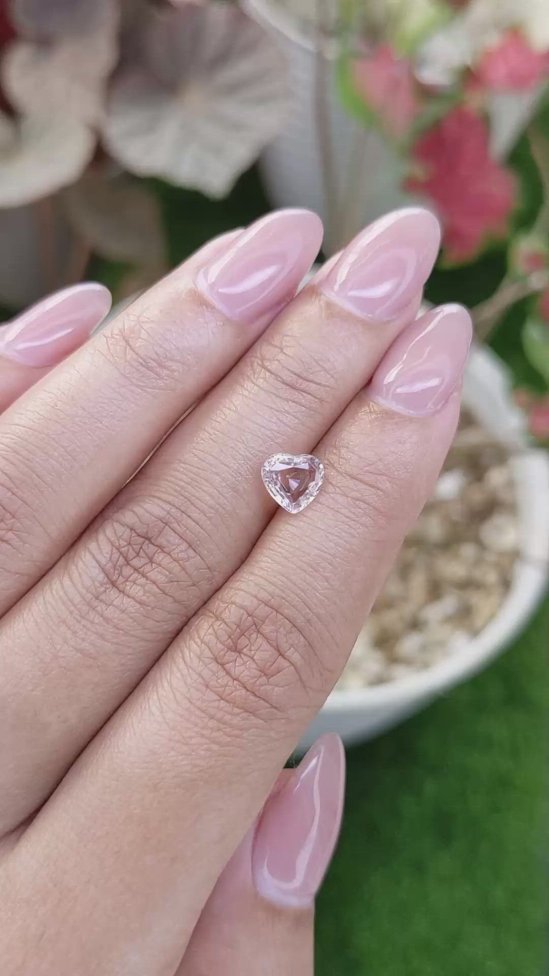 1.10 Ct. Peach Sapphire from Ceylon (Sri Lanka) Size Video