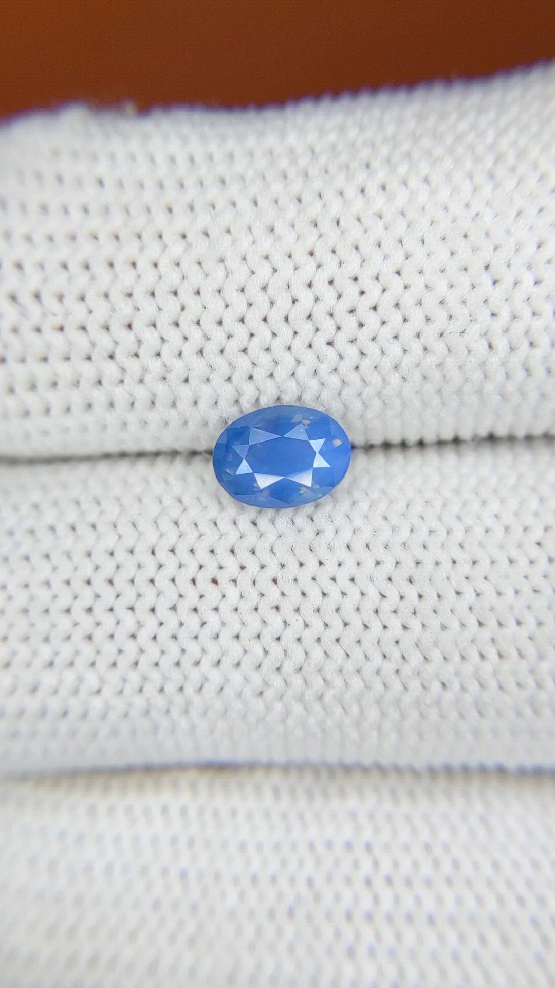 0.98 Ct. Blue Sapphire from Ceylon (Sri Lanka) Size Video