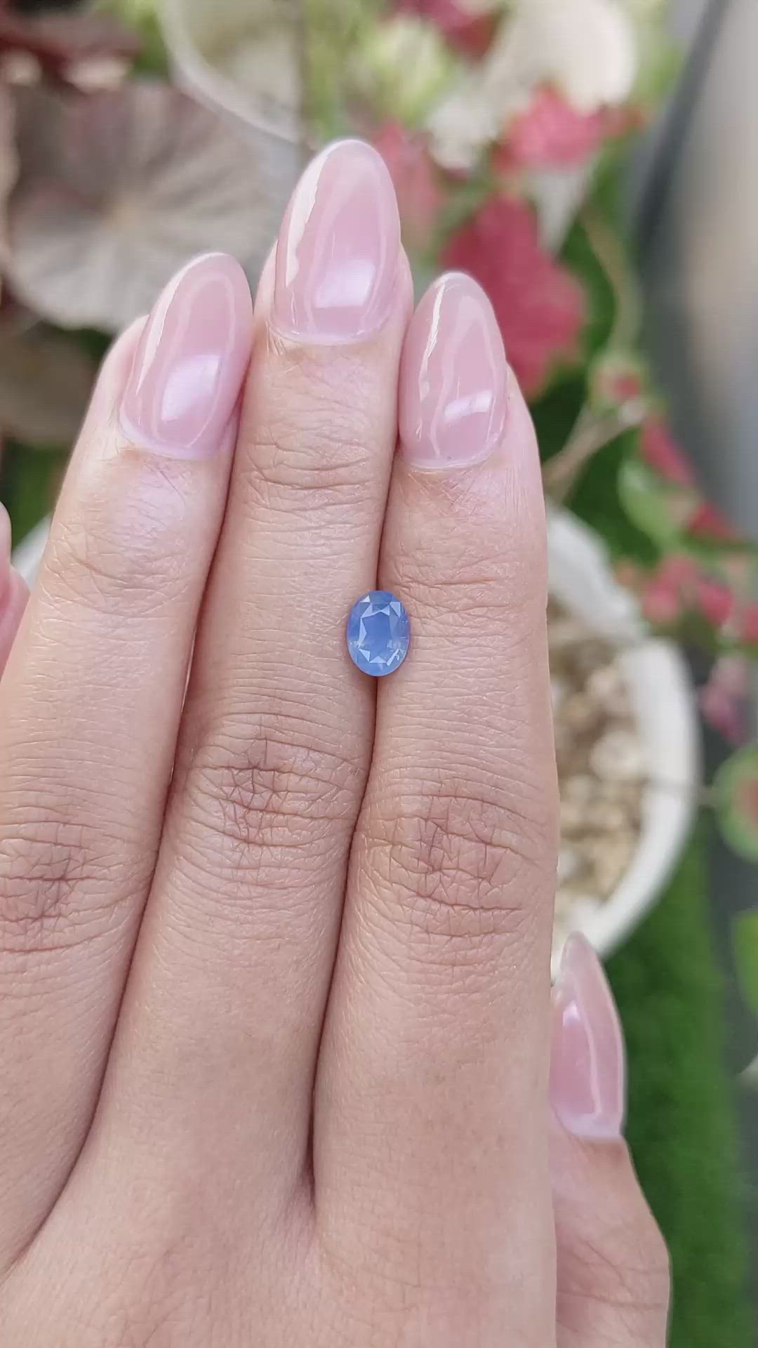 0.98 Ct. Blue Sapphire from Ceylon (Sri Lanka) Size Video