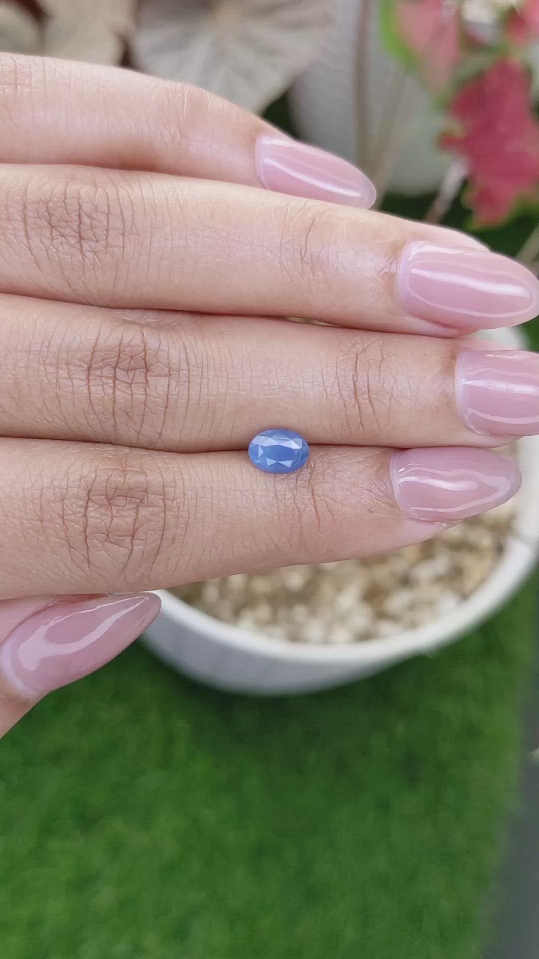 0.98 Ct. Blue Sapphire from Ceylon (Sri Lanka) Size Video