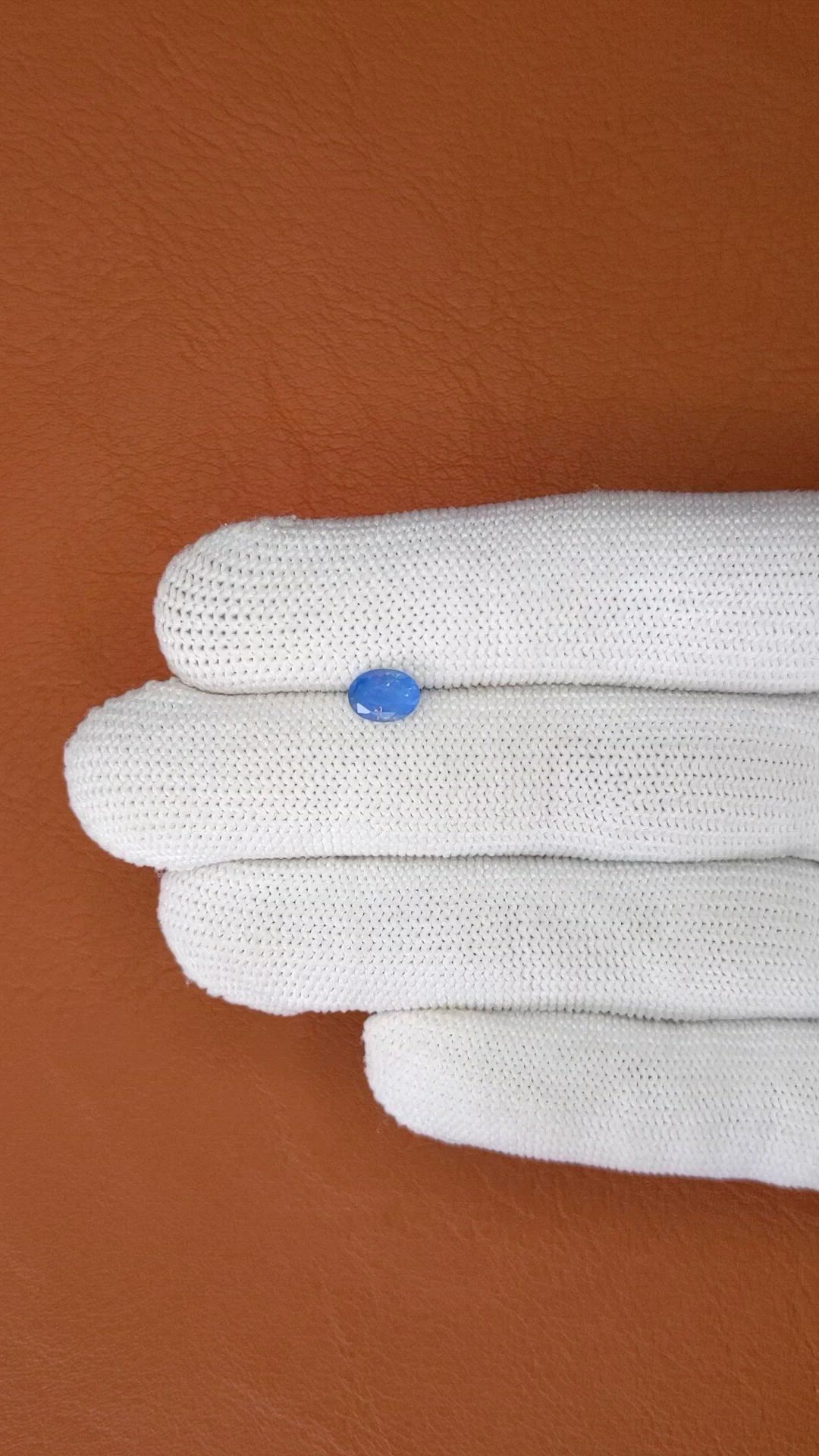 0.98 Ct. Blue Sapphire from Ceylon (Sri Lanka) Size Video