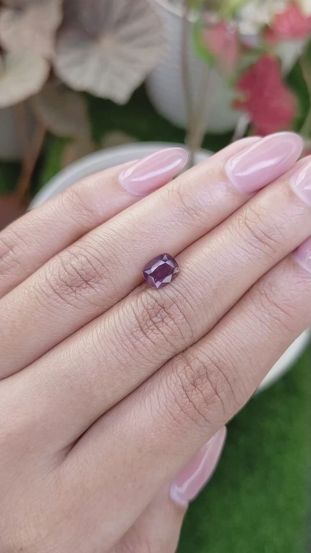1.68 Ct. Purplish Pink Sapphire from Ceylon (Sri Lanka) Size Video