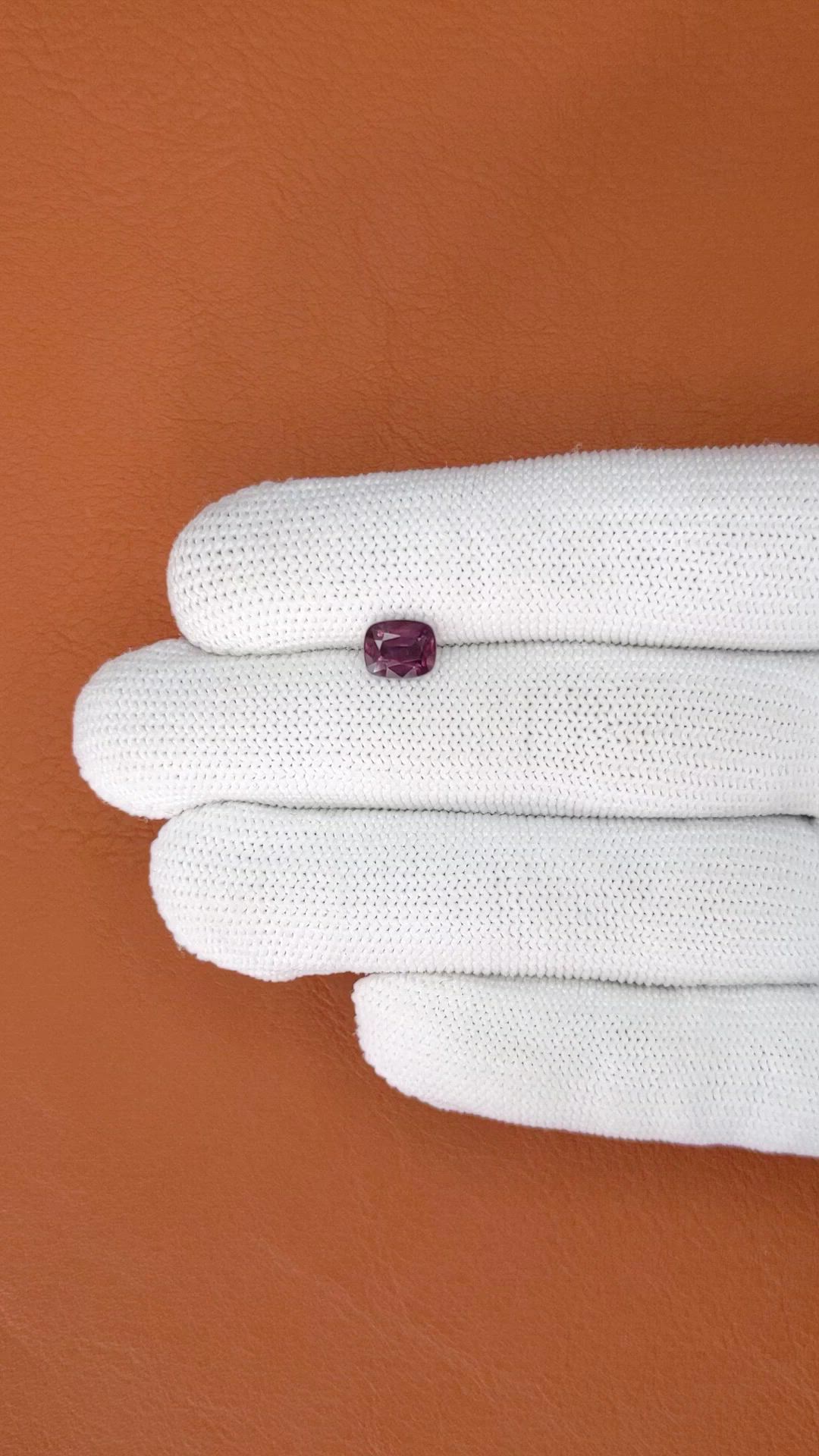 1.68 Ct. Purplish Pink Sapphire from Ceylon (Sri Lanka) Size Video