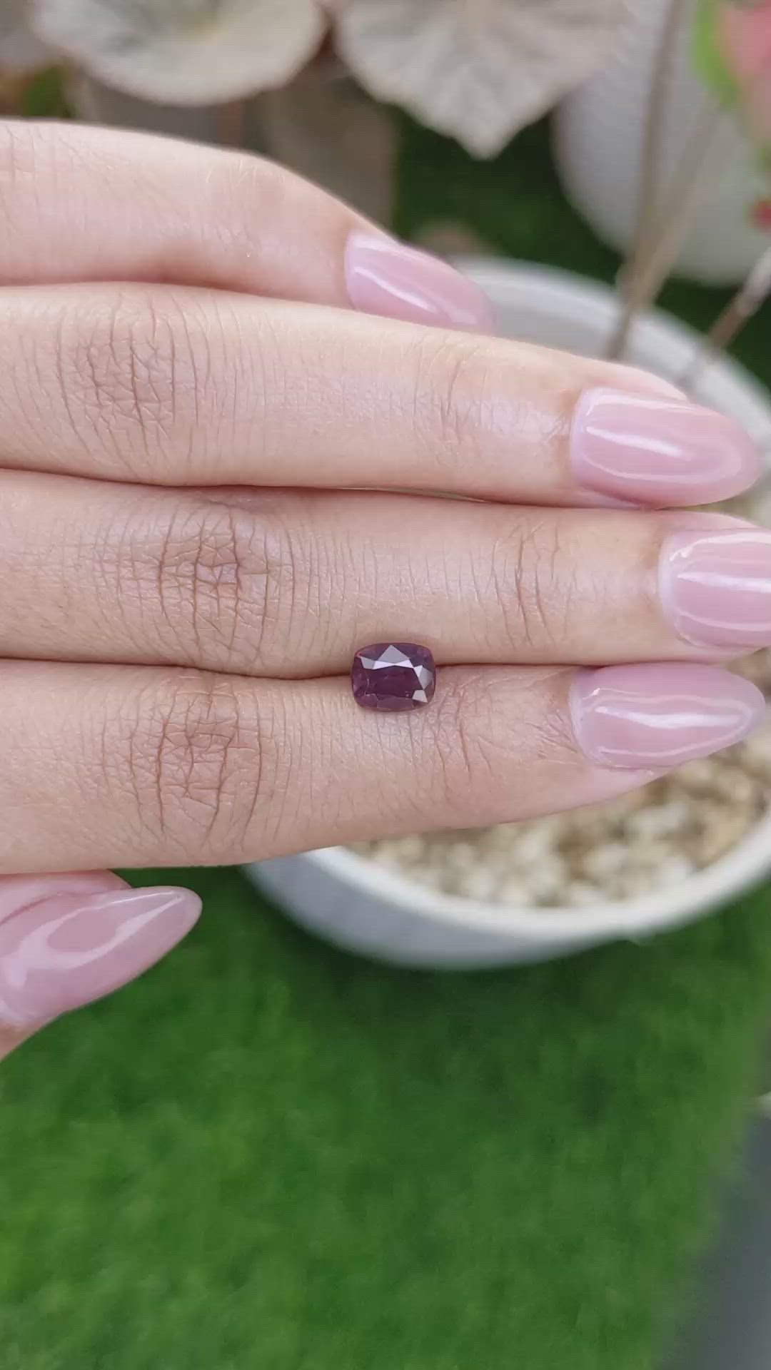 1.68 Ct. Purplish Pink Sapphire from Ceylon (Sri Lanka) Size Video