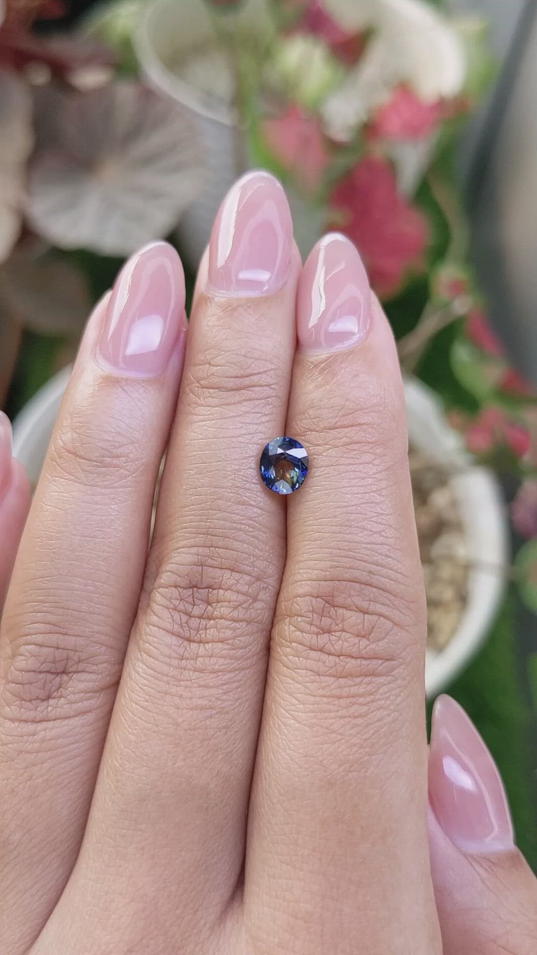 1.06 Ct. Bi Color / Parti Sapphire from Ceylon (Sri Lanka) Size Video