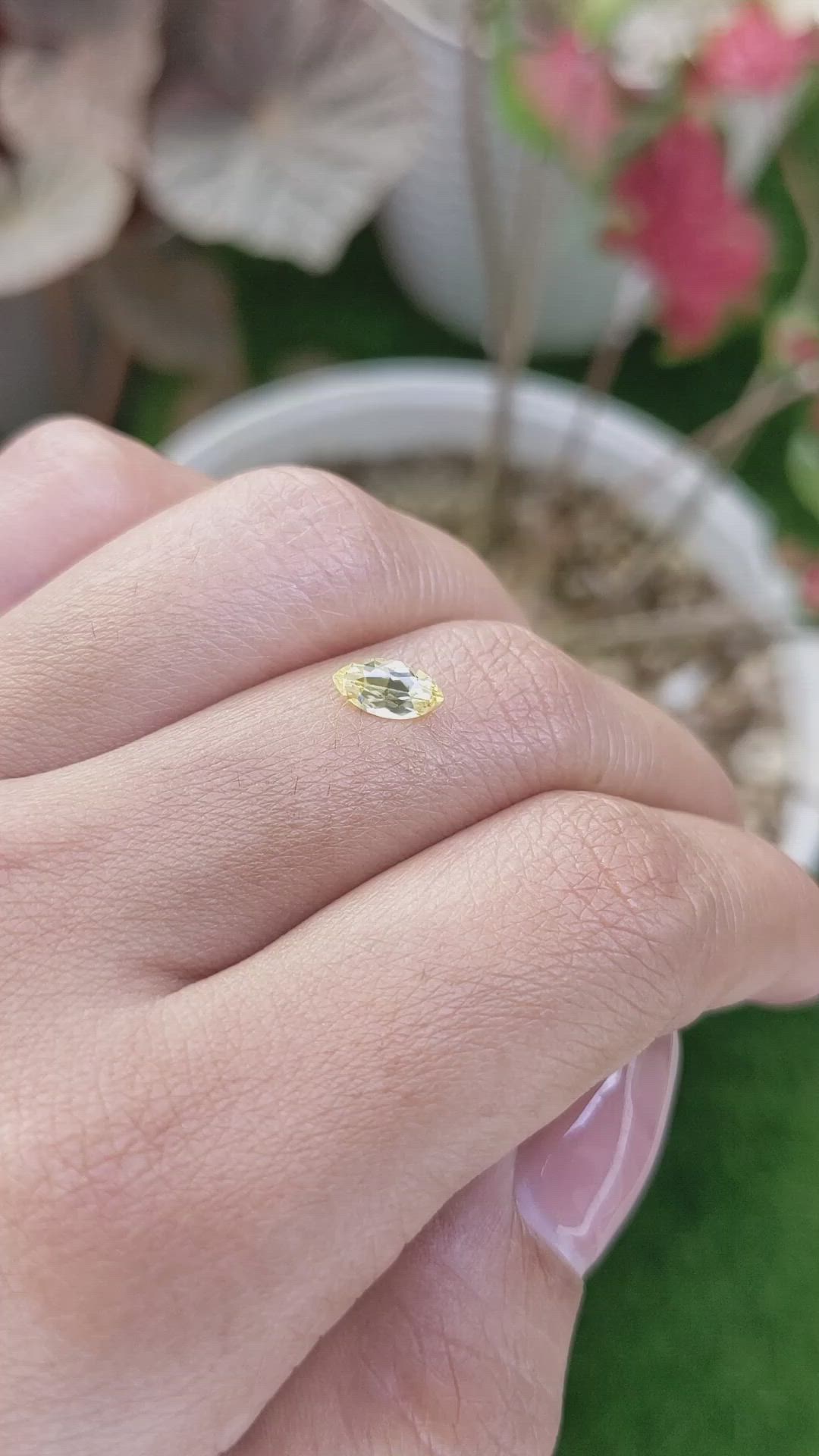 0.59 Ct. Yellow Sapphire from Ceylon (Sri Lanka) Size Video