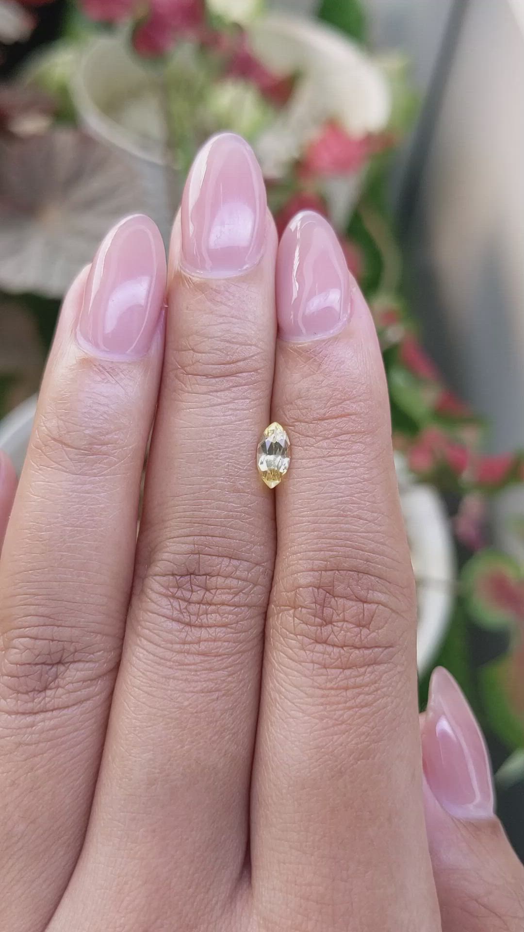 0.59 Ct. Yellow Sapphire from Ceylon (Sri Lanka) Size Video