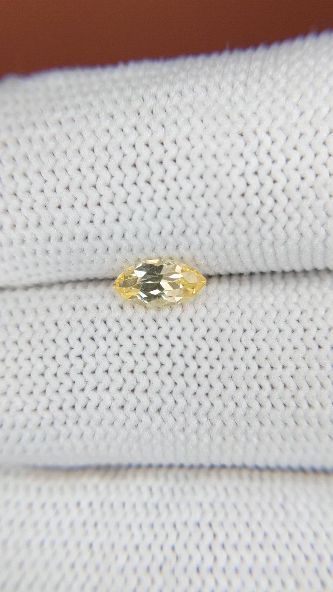 0.59 Ct. Yellow Sapphire from Ceylon (Sri Lanka) Size Video