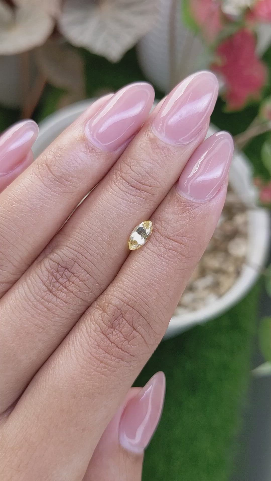 0.59 Ct. Yellow Sapphire from Ceylon (Sri Lanka) Size Video