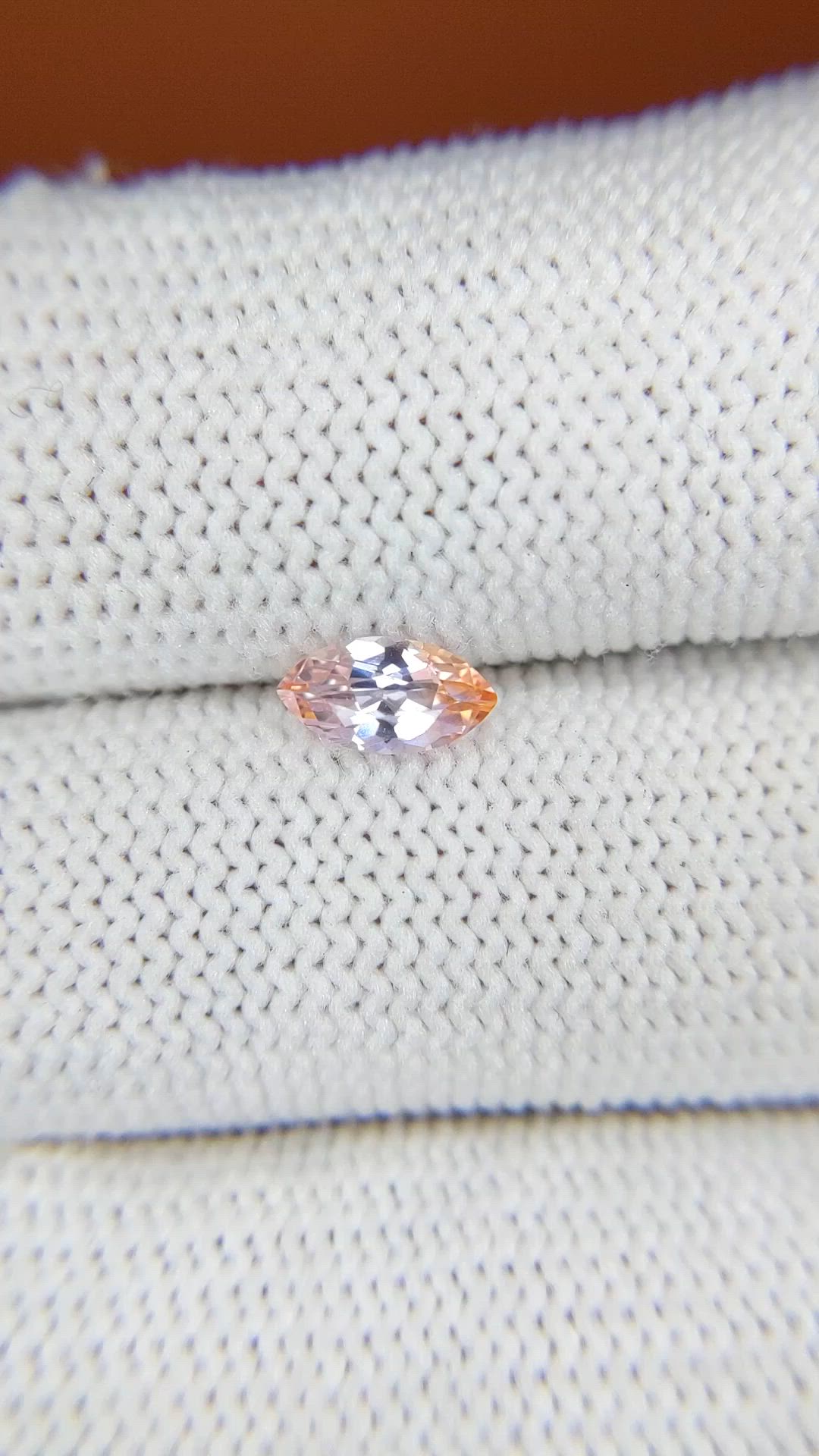 0.56 Ct. Padparadscha Sapphire from Ceylon (Sri Lanka) Size Video