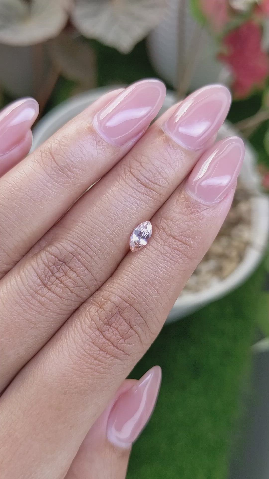 0.56 Ct. Padparadscha Sapphire from Ceylon (Sri Lanka) Size Video