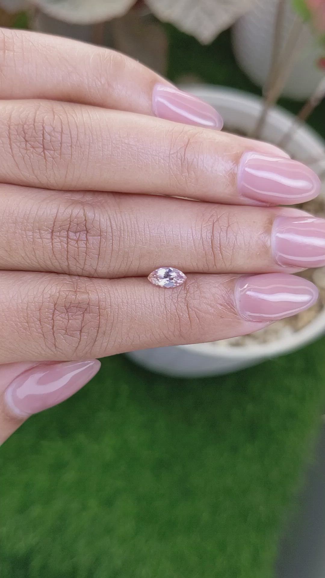 0.56 Ct. Padparadscha Sapphire from Ceylon (Sri Lanka) Size Video