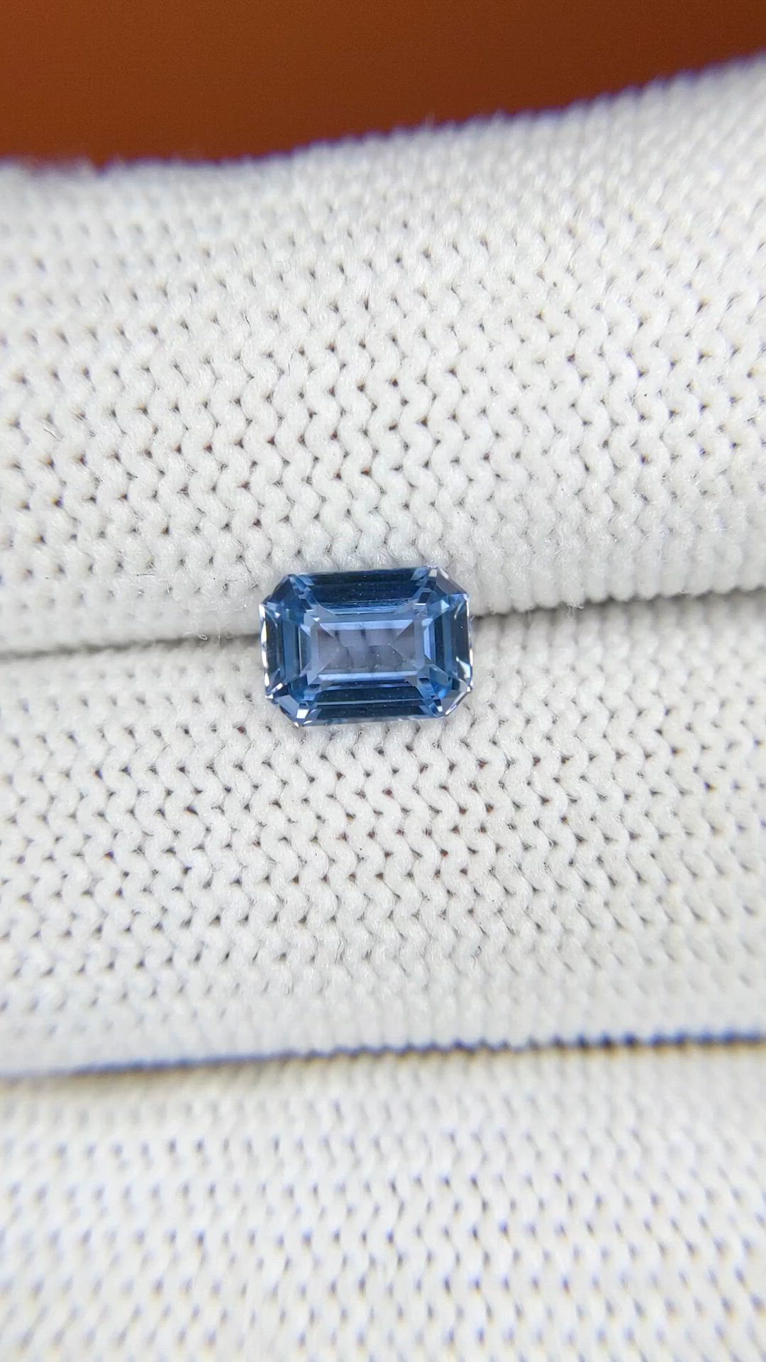 1.55 Ct. Blue Sapphire from Ceylon (Sri Lanka) Size Video