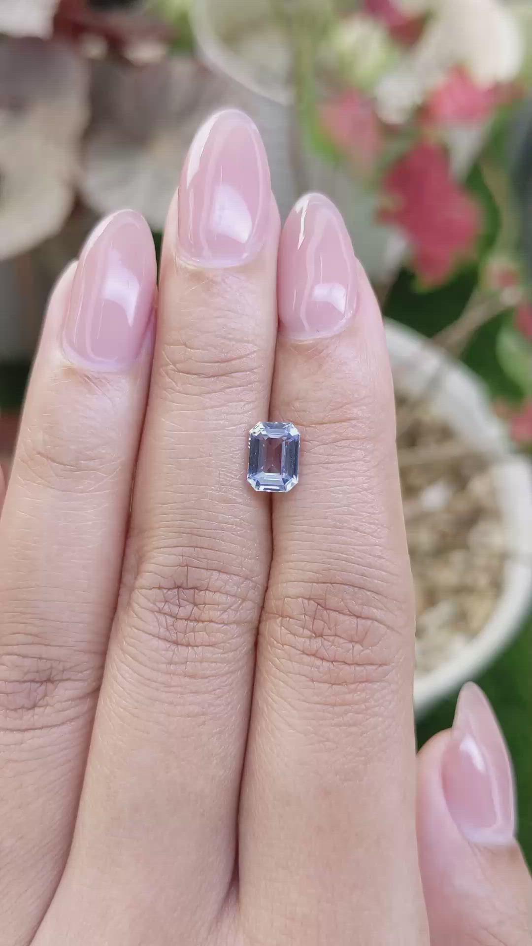 1.55 Ct. Blue Sapphire from Ceylon (Sri Lanka) Size Video