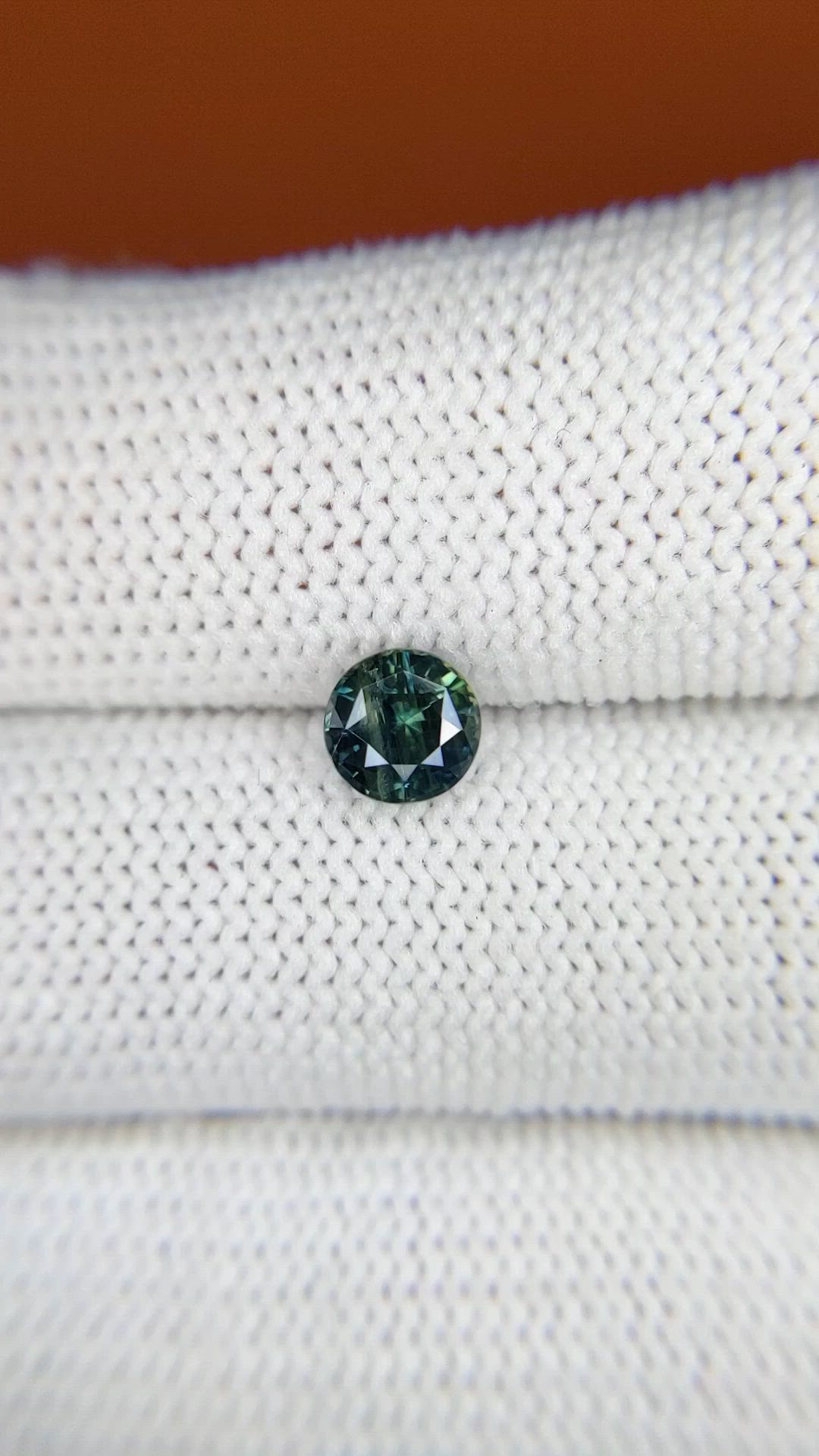 0.98 Ct. Bluish Green Sapphire from Madagascar Size Video