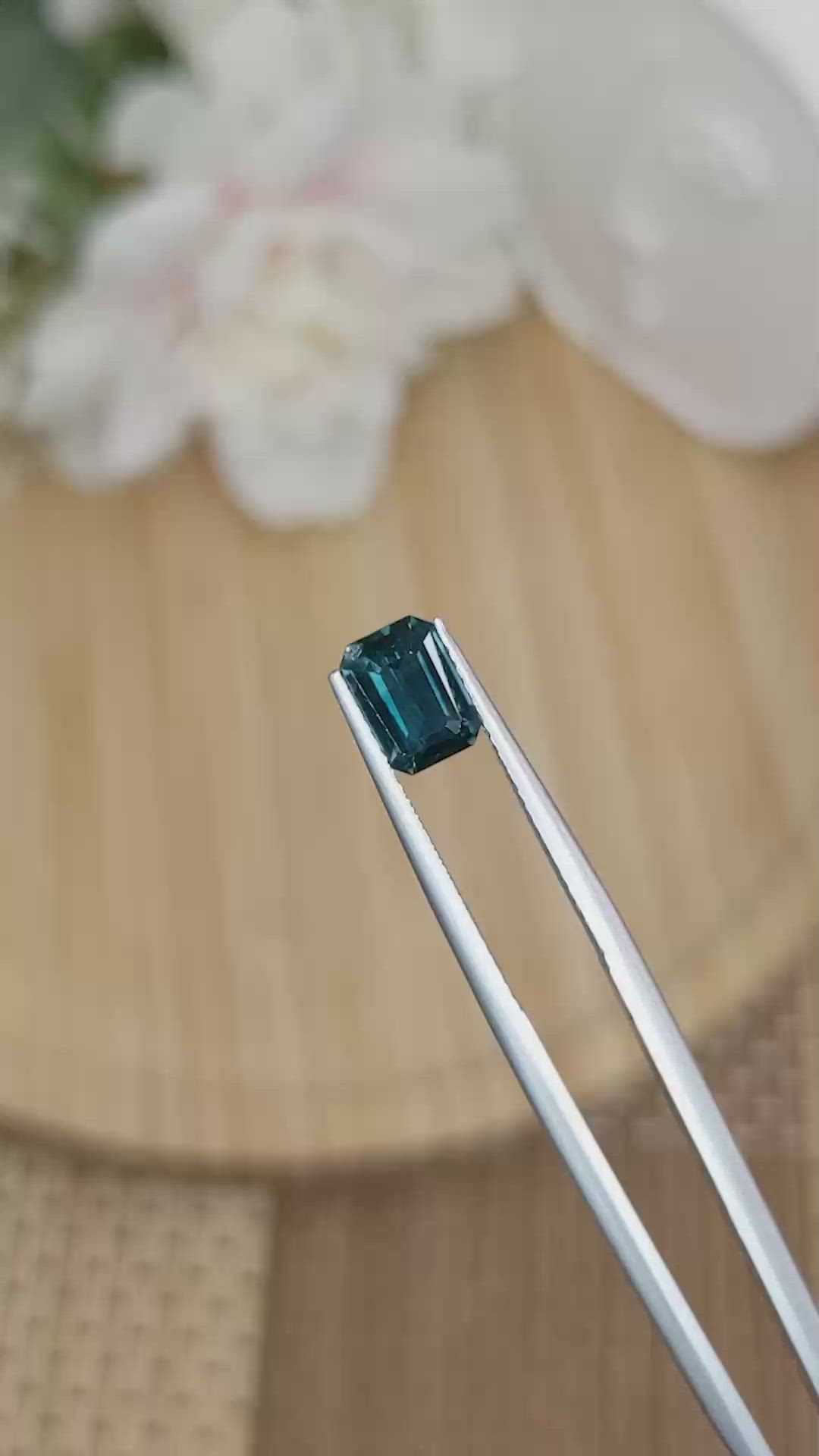1.30 Ct. Greenish Blue Sapphire from Madagascar Size Video