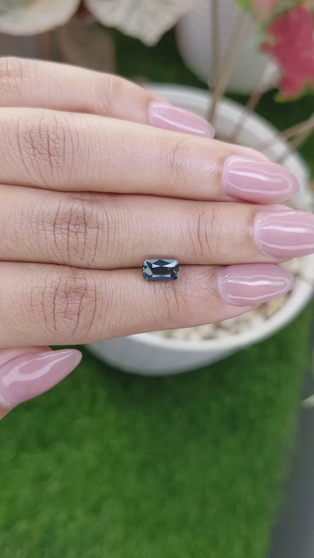 1.51 Ct. Greenish Blue Sapphire from Madagascar Size Video