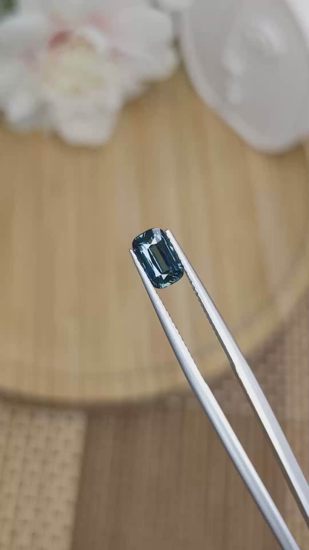 1.51 Ct. Greenish Blue Sapphire from Madagascar Size Video