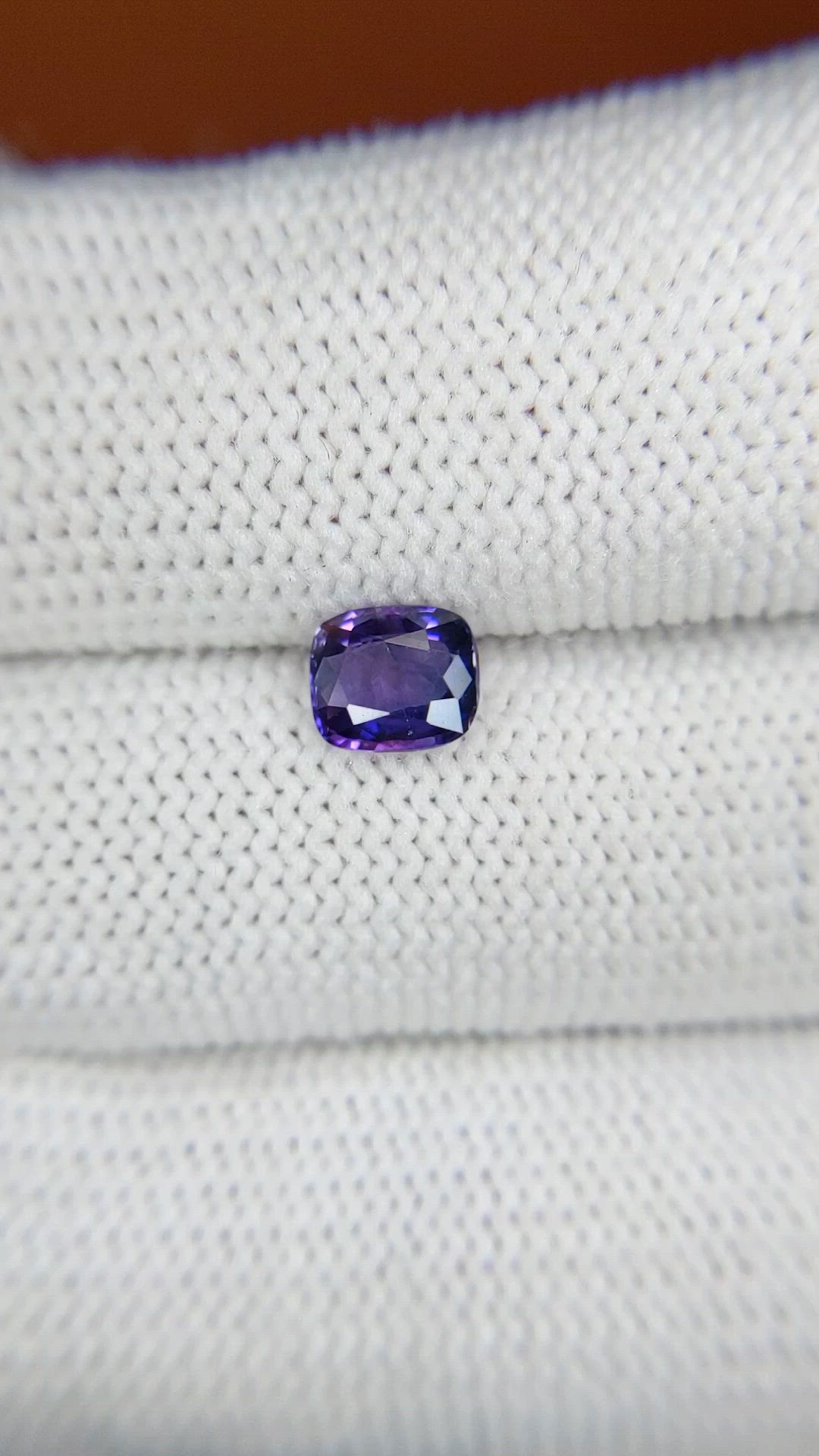 0.84 Ct. Bluish Purple Sapphire from Ceylon (Sri Lanka) Size Video
