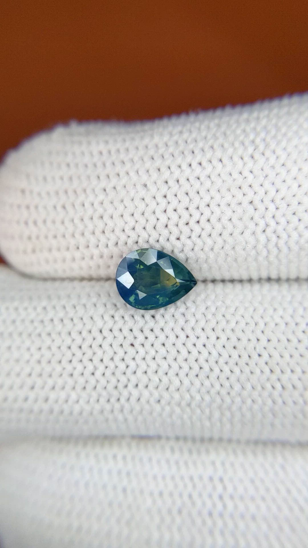 1.32 Ct. Greenish Blue Sapphire from Madagascar Size Video