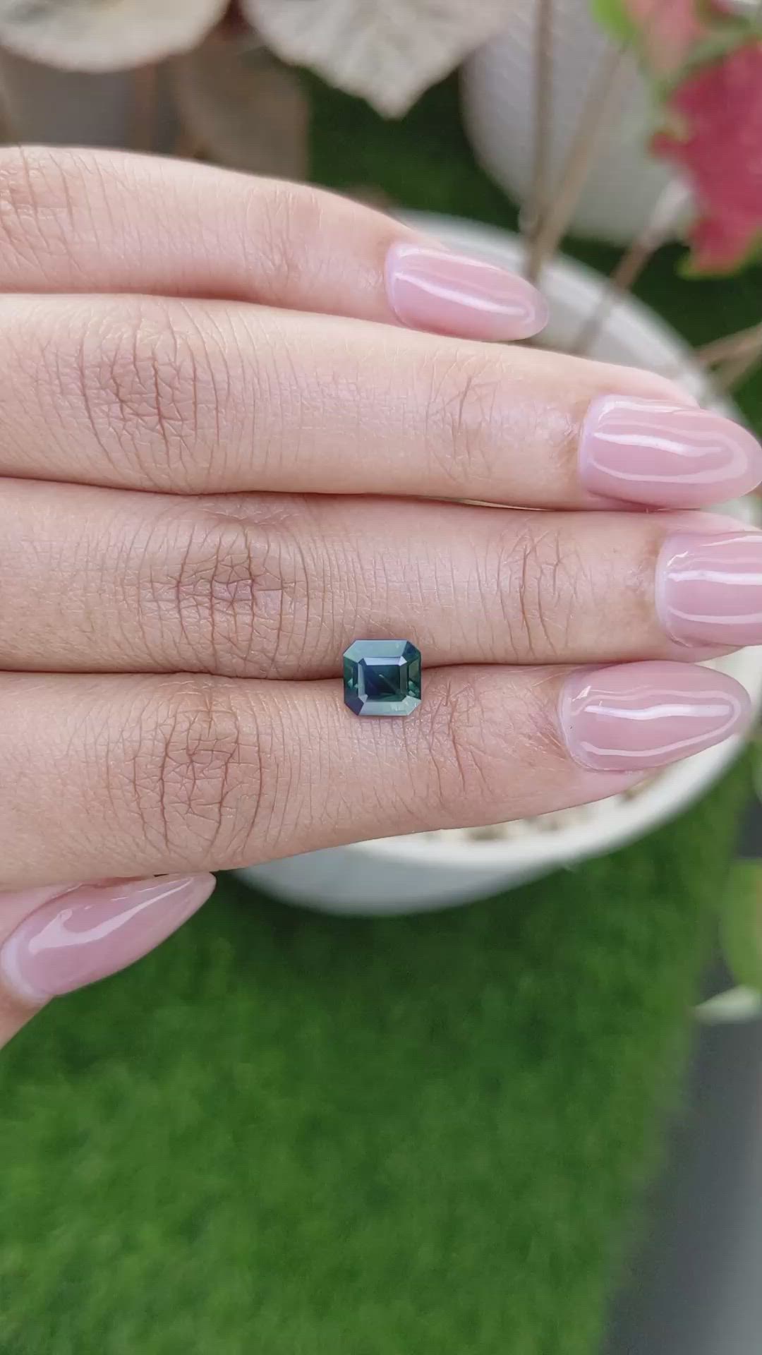 1.98 Ct. Bluish Green Sapphire from Ceylon (Sri Lanka) Size Video