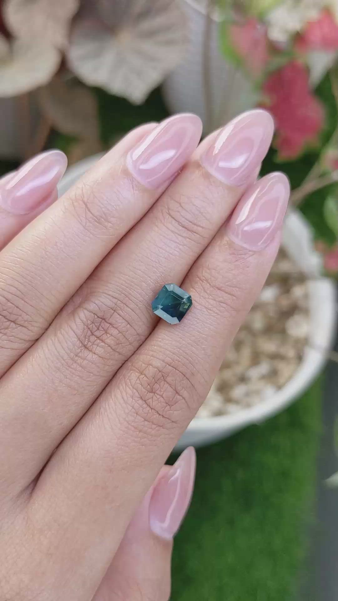 1.98 Ct. Bluish Green Sapphire from Ceylon (Sri Lanka) Size Video