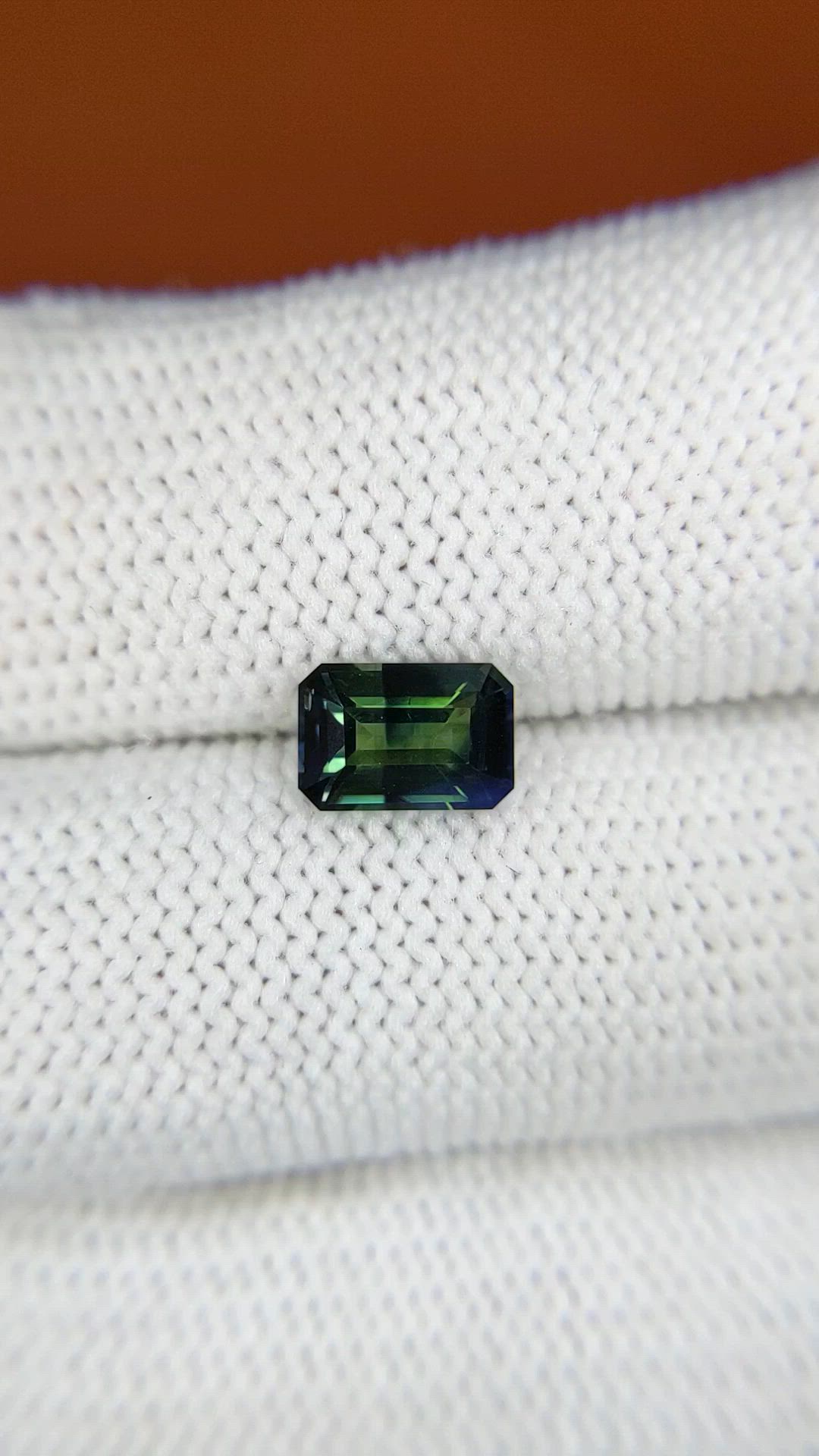 1.48 Ct. Bluish Green Sapphire from Madagascar Size Video