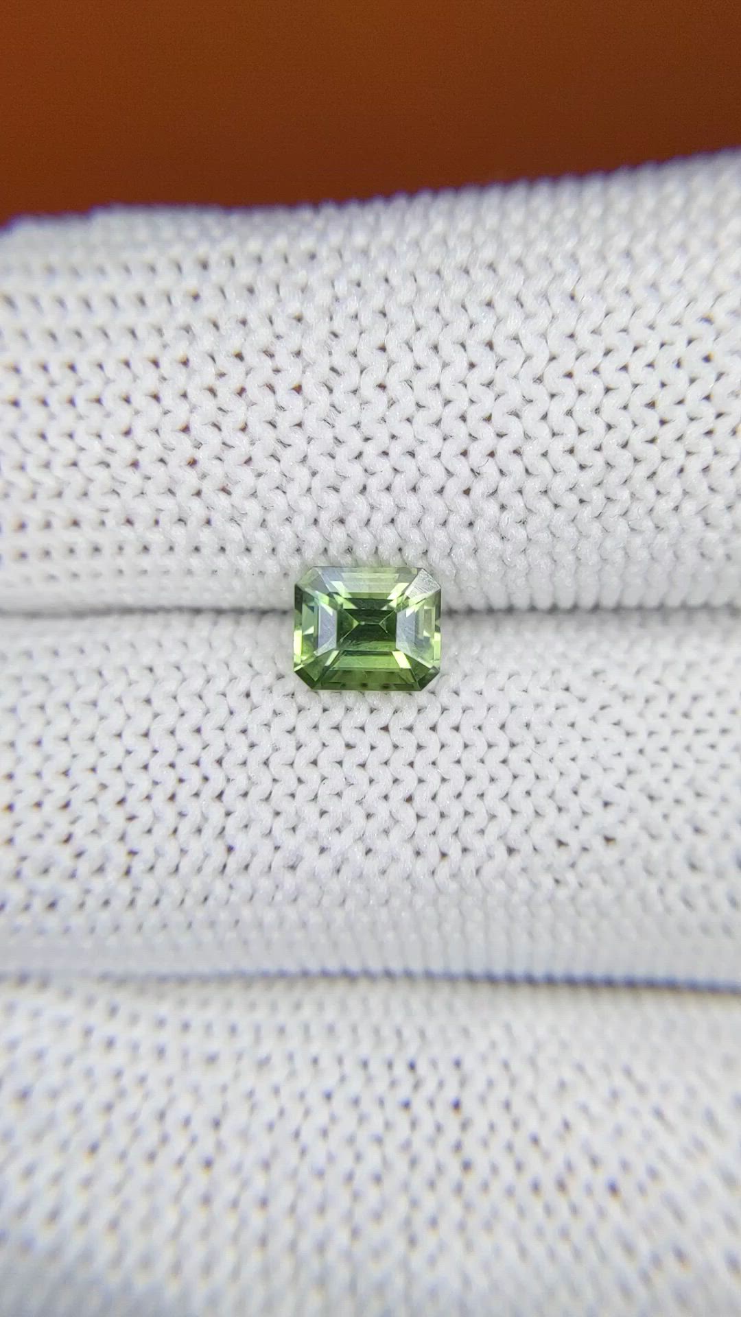 1.09 Ct. Yellowish Green Sapphire from Madagascar Size Video