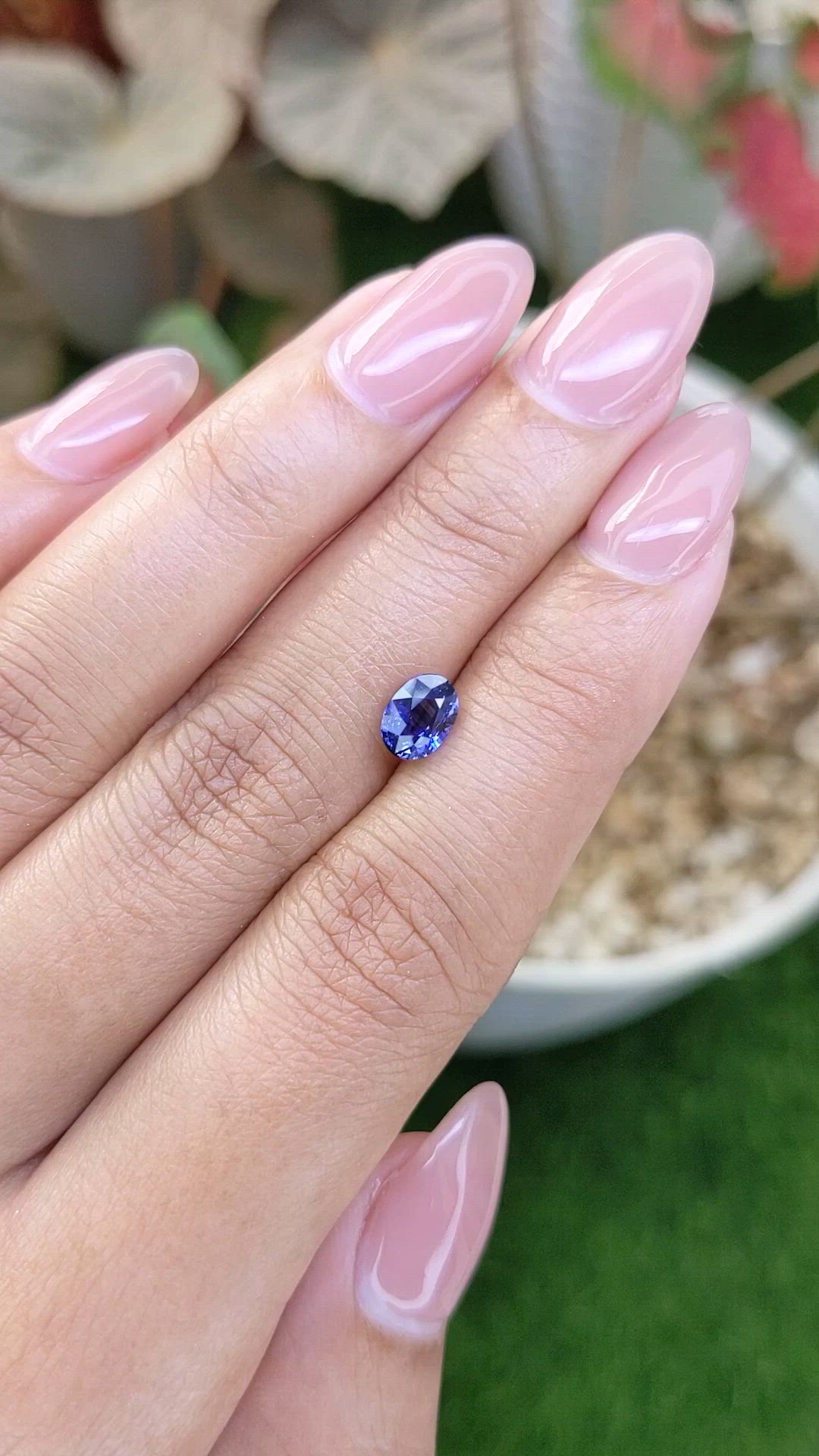 1.09 Ct. Blue Sapphire from Ceylon (Sri Lanka) Size Video