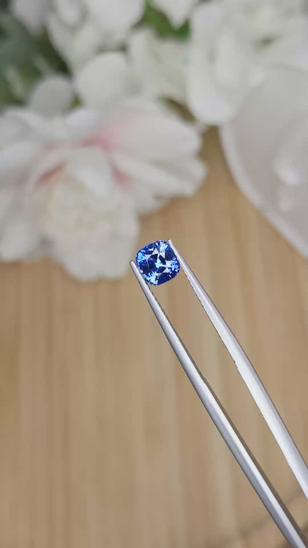 1.22 Ct. Blue Sapphire from Ceylon (Sri Lanka) Size Video