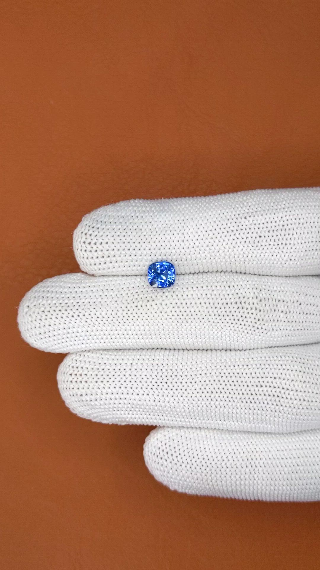1.22 Ct. Blue Sapphire from Ceylon (Sri Lanka) Size Video