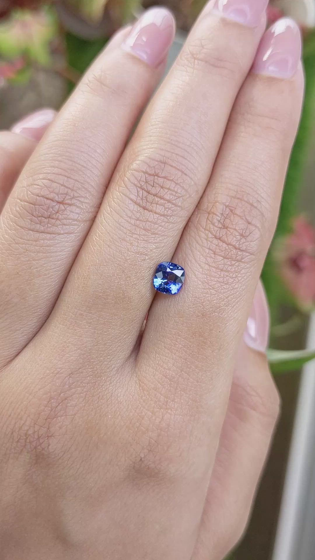 1.22 Ct. Blue Sapphire from Ceylon (Sri Lanka) Size Video