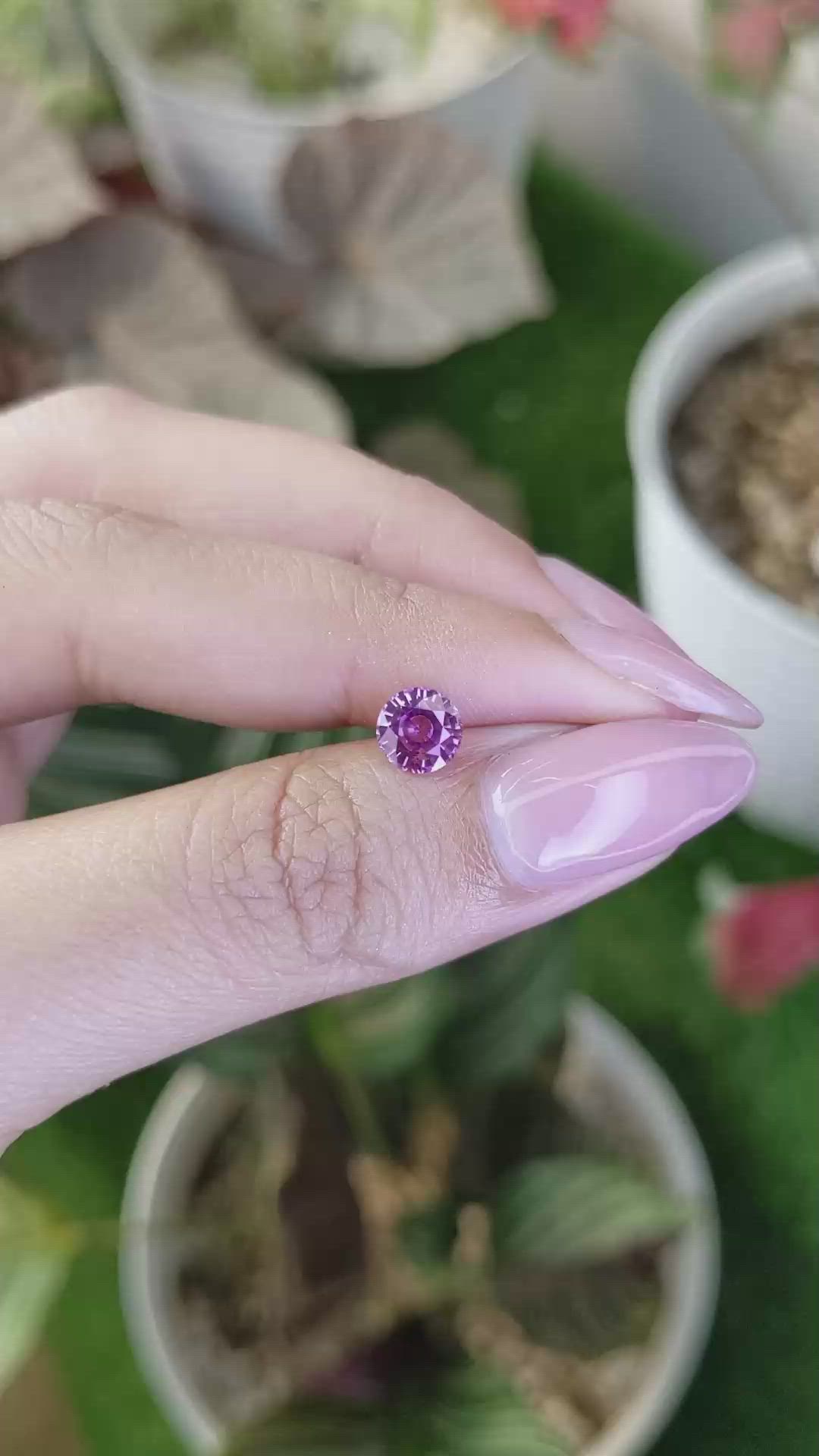 1.11 Ct. Purplish Pink Sapphire from Ceylon (Sri Lanka) Size Video