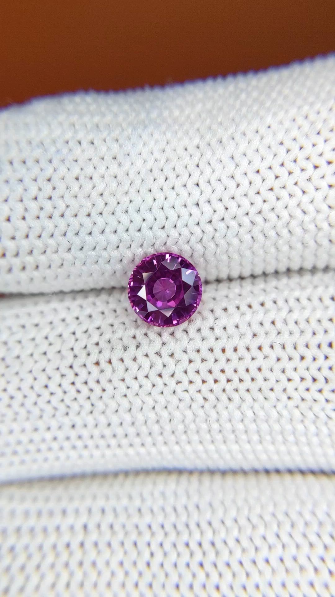 1.11 Ct. Purplish Pink Sapphire from Ceylon (Sri Lanka) Size Video