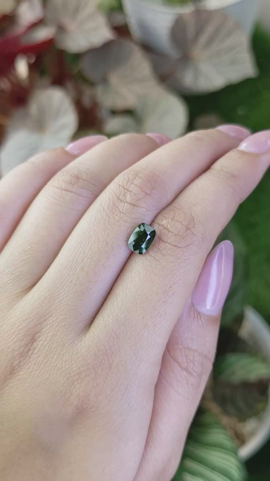 1.77 Ct. Bluish Green Sapphire from Ceylon (Sri Lanka) Size Video