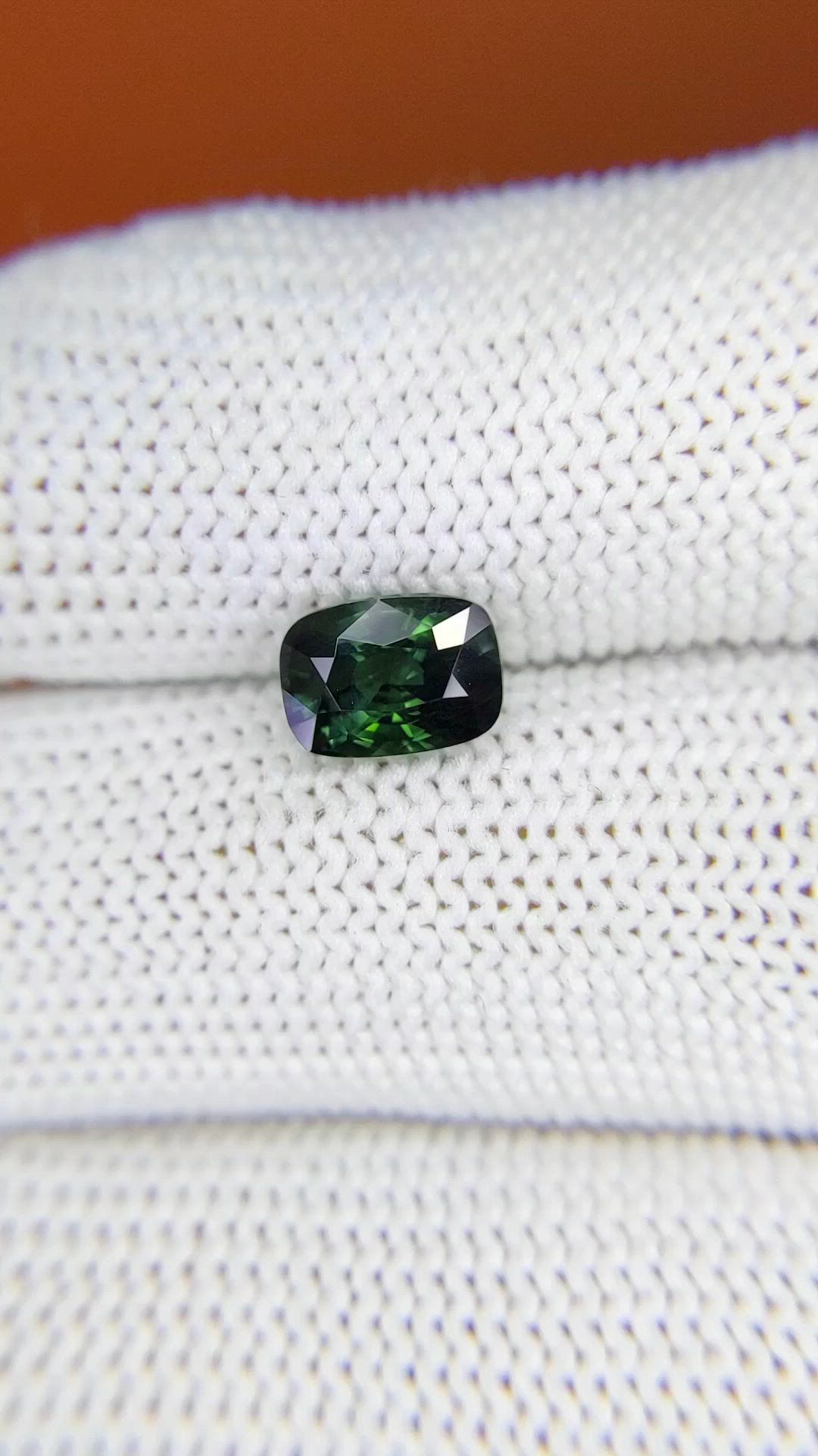 1.77 Ct. Bluish Green Sapphire from Ceylon (Sri Lanka) Size Video