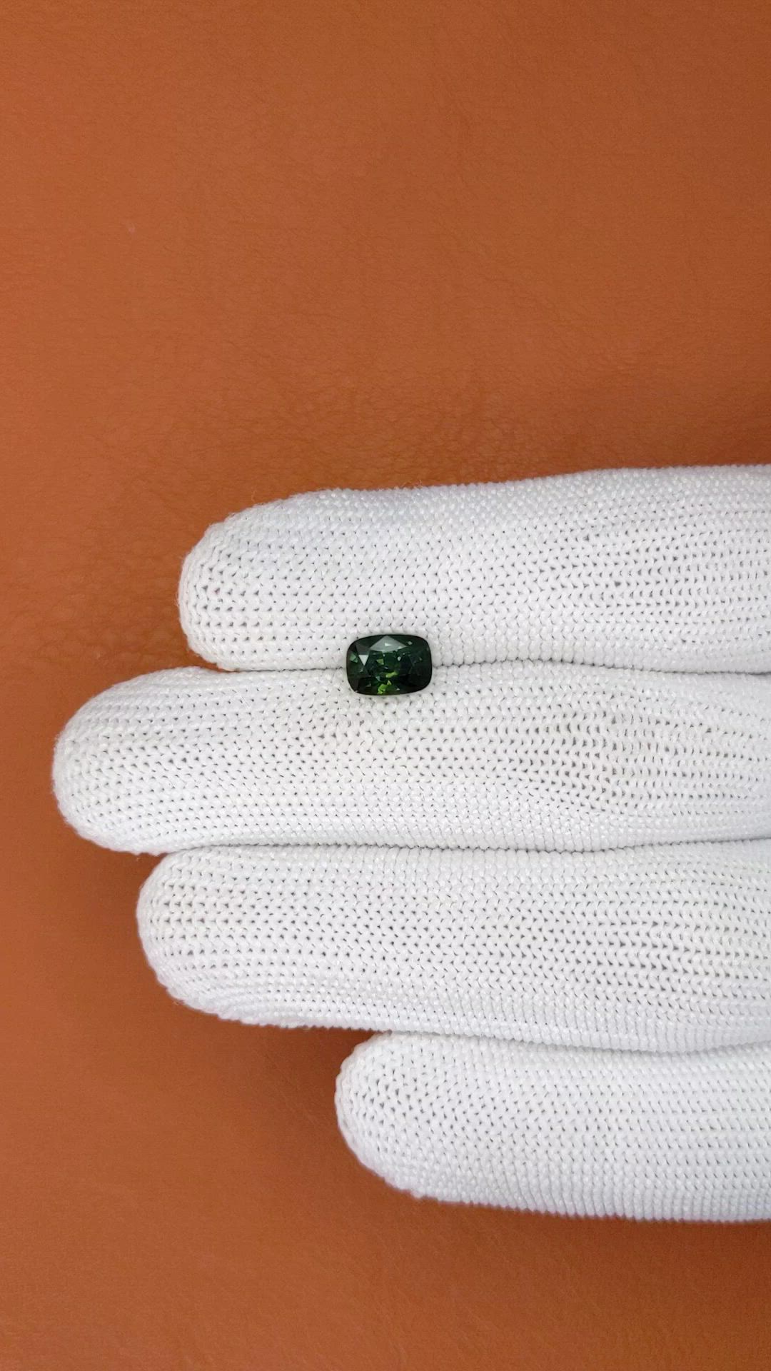 1.77 Ct. Bluish Green Sapphire from Ceylon (Sri Lanka) Size Video
